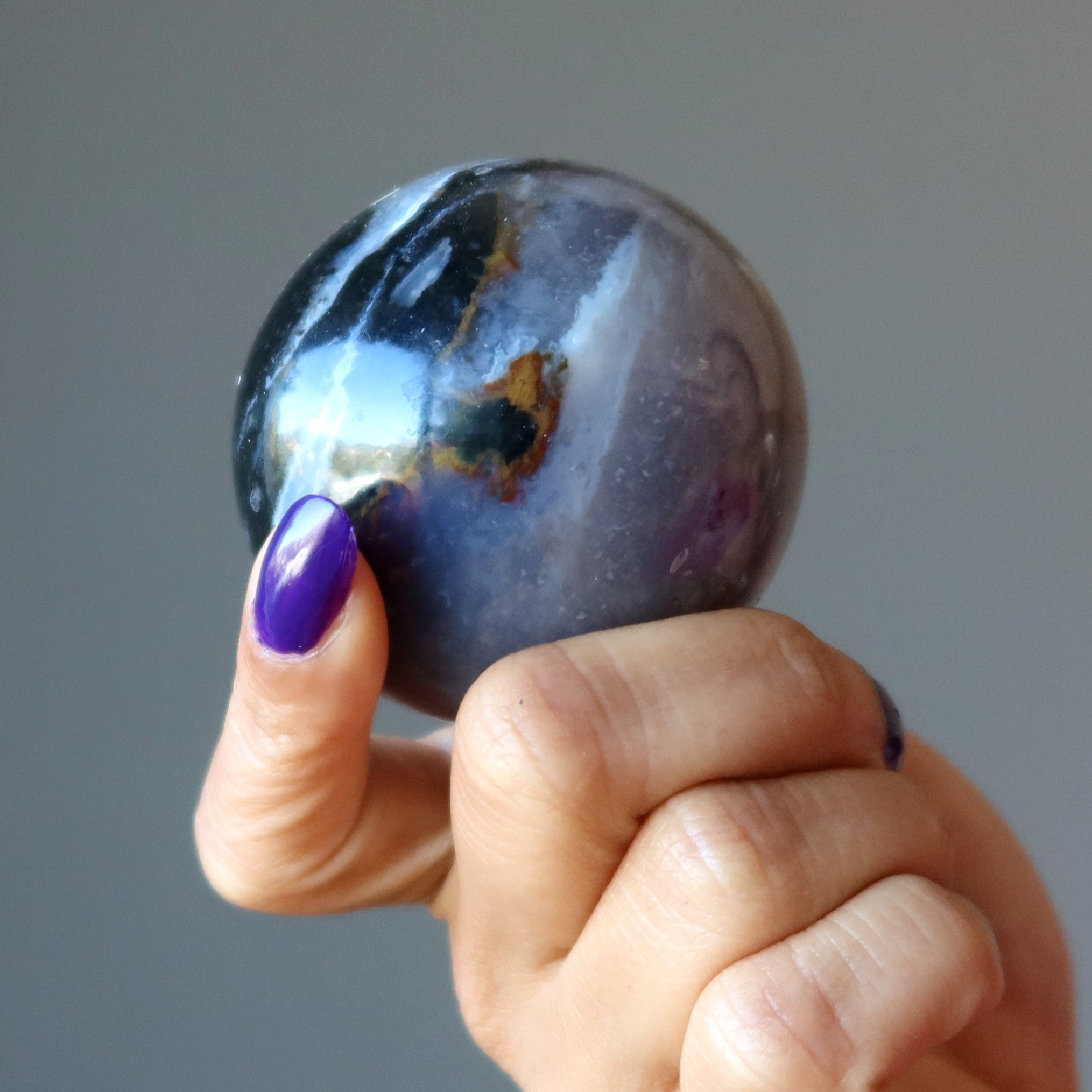 Sardonyx Sphere Brown Cream Aura Saver Crystal Ball