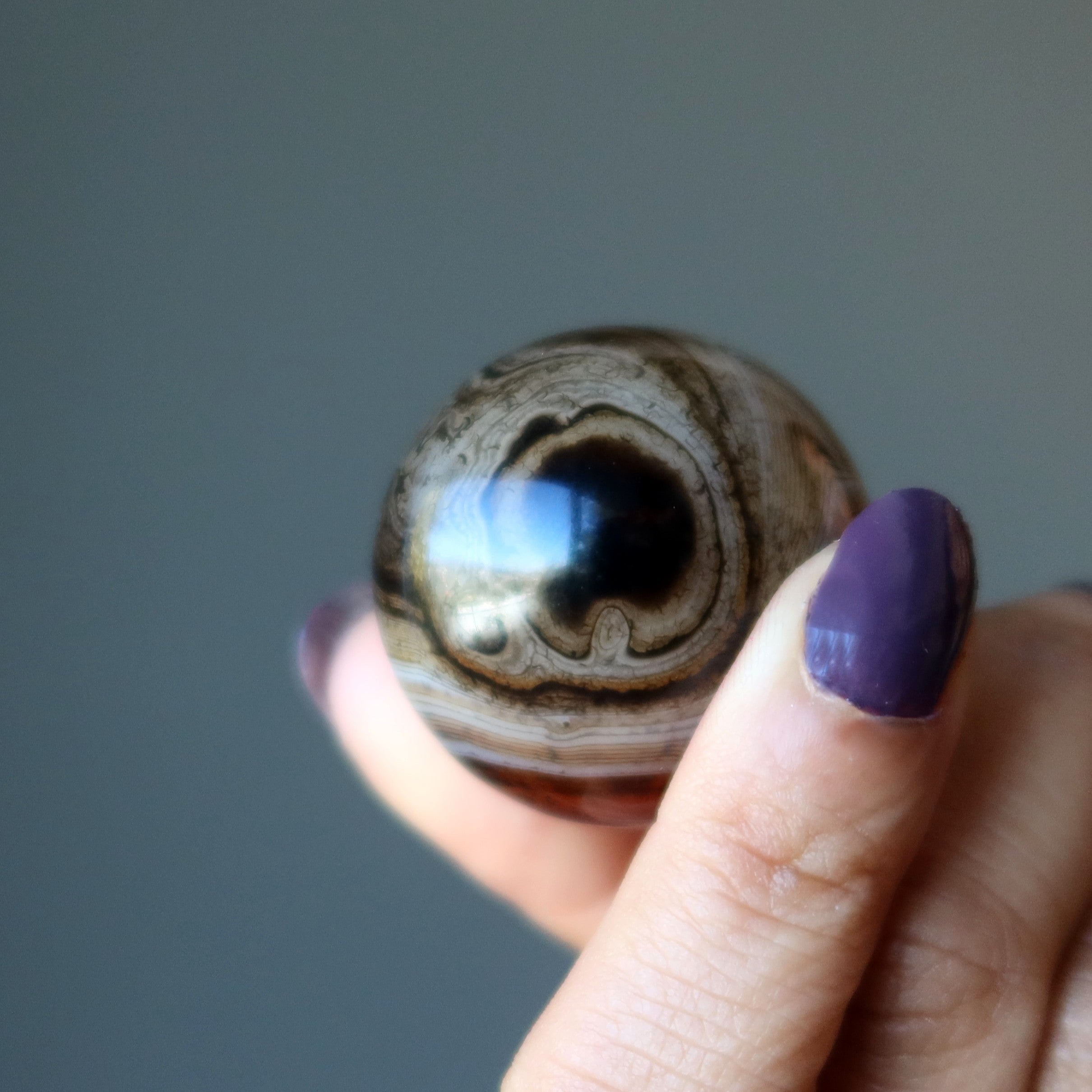 Sardonyx Sphere Steady Journey Crystal Ball