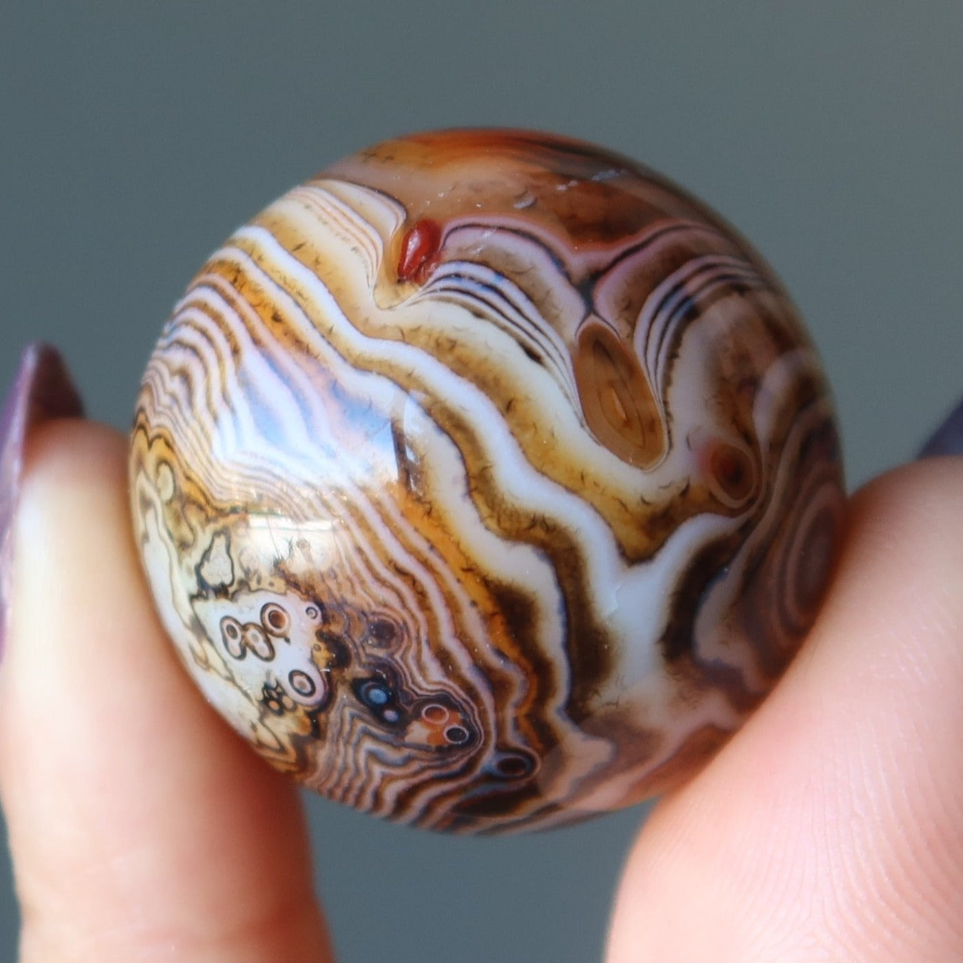 Sardonyx Sphere Steady Journey Crystal Ball