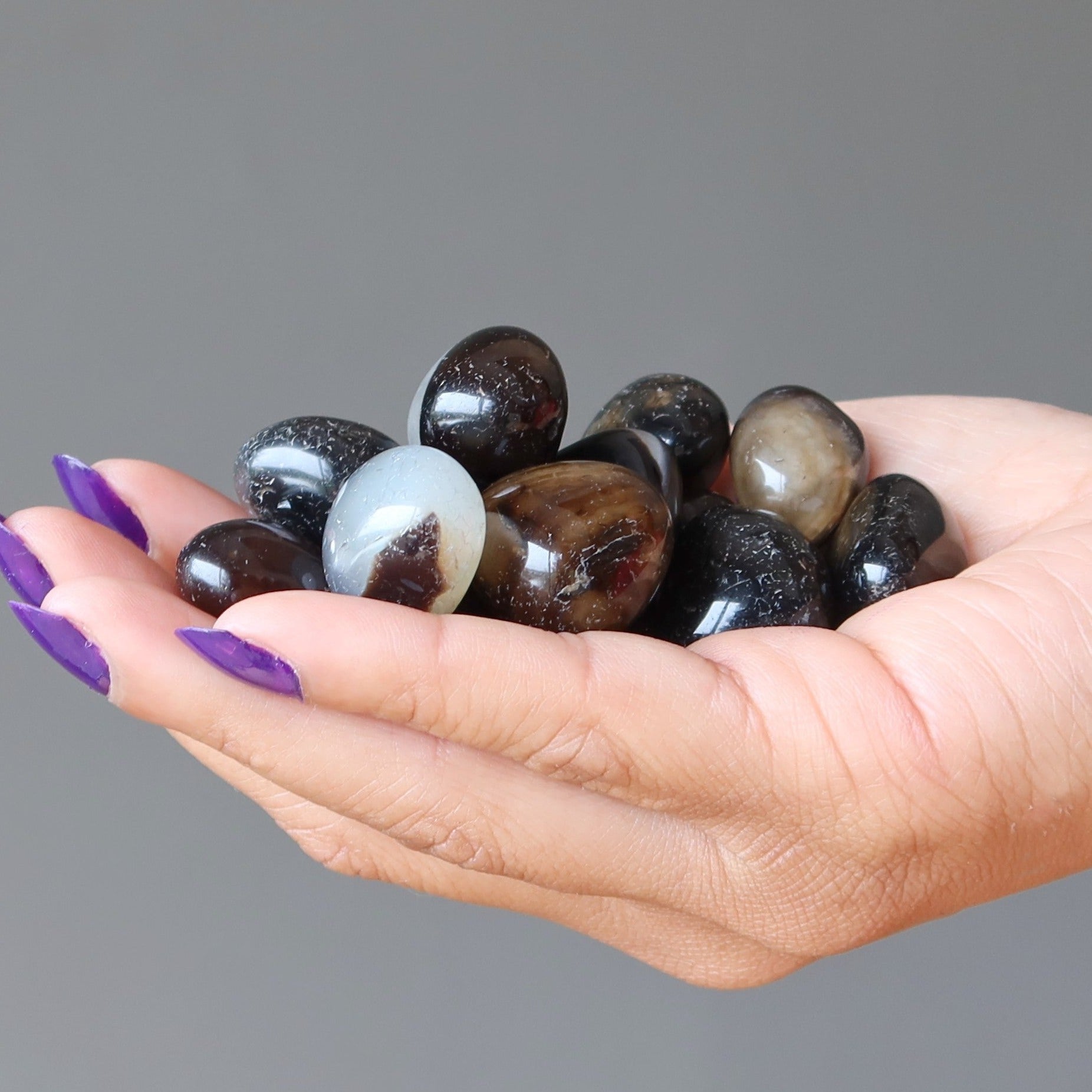 Sardonyx Tumbled Stone Brown Ox Strength
