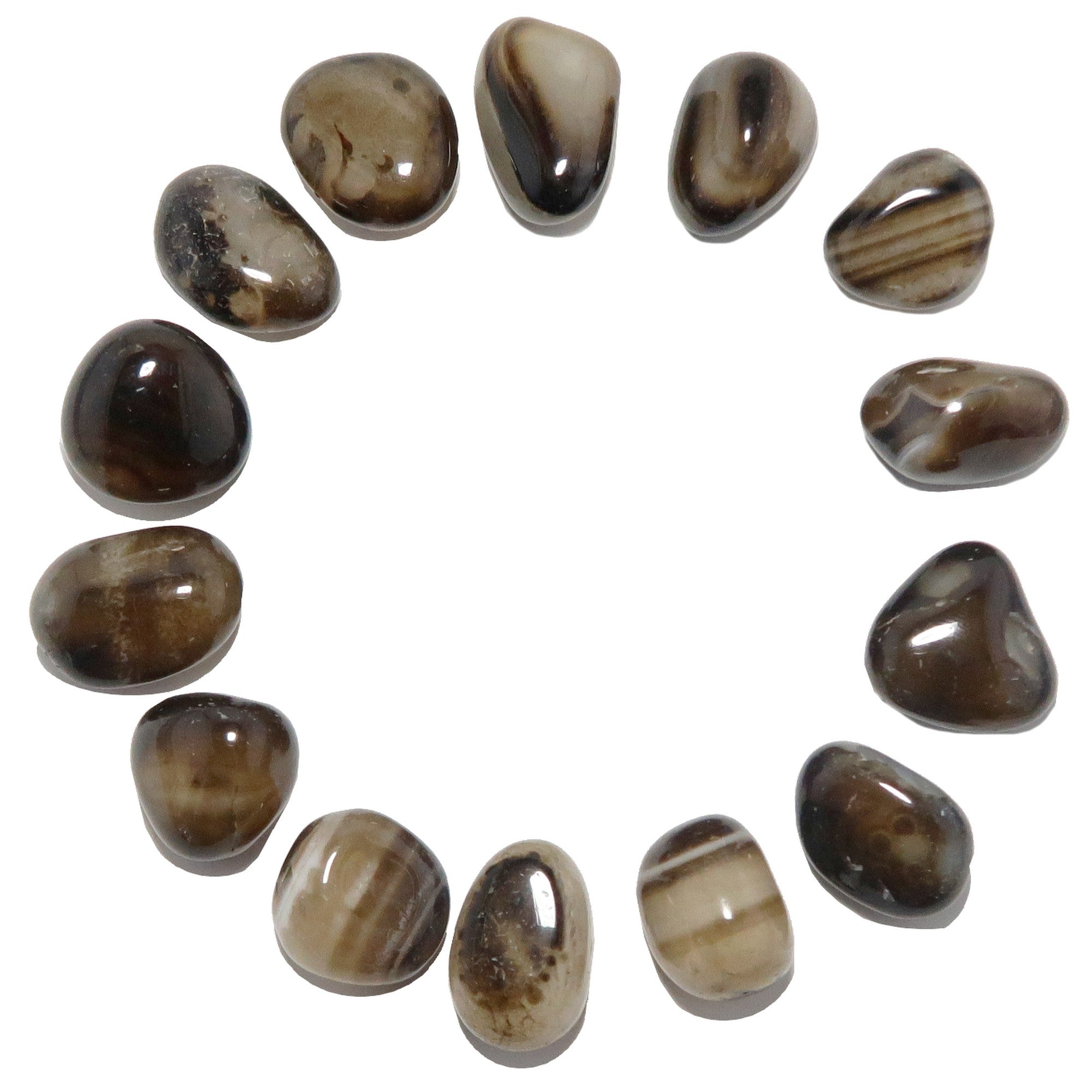 Sardonyx Trommelstein Braun Ochsenstärke