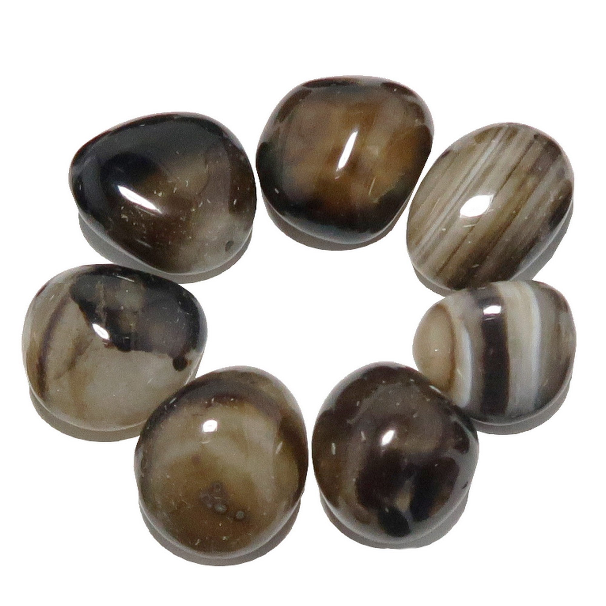 Sardonyx Trommelstein Braun Ochsenstärke