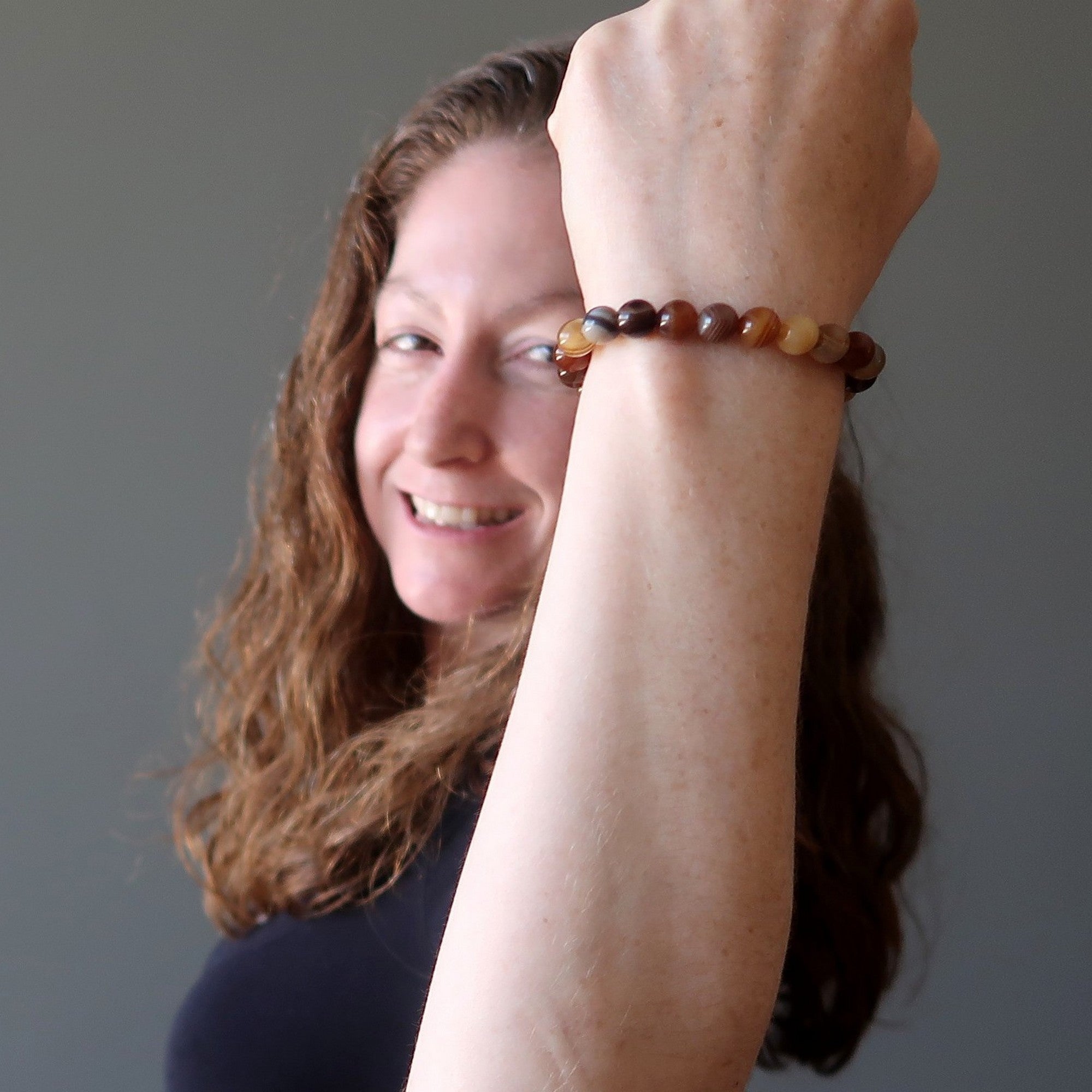 Sardonyx Armband Brauner Wegbereiter Reisestein