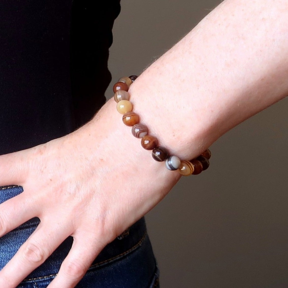 Sardonyx Armband Brauner Wegbereiter Reisestein