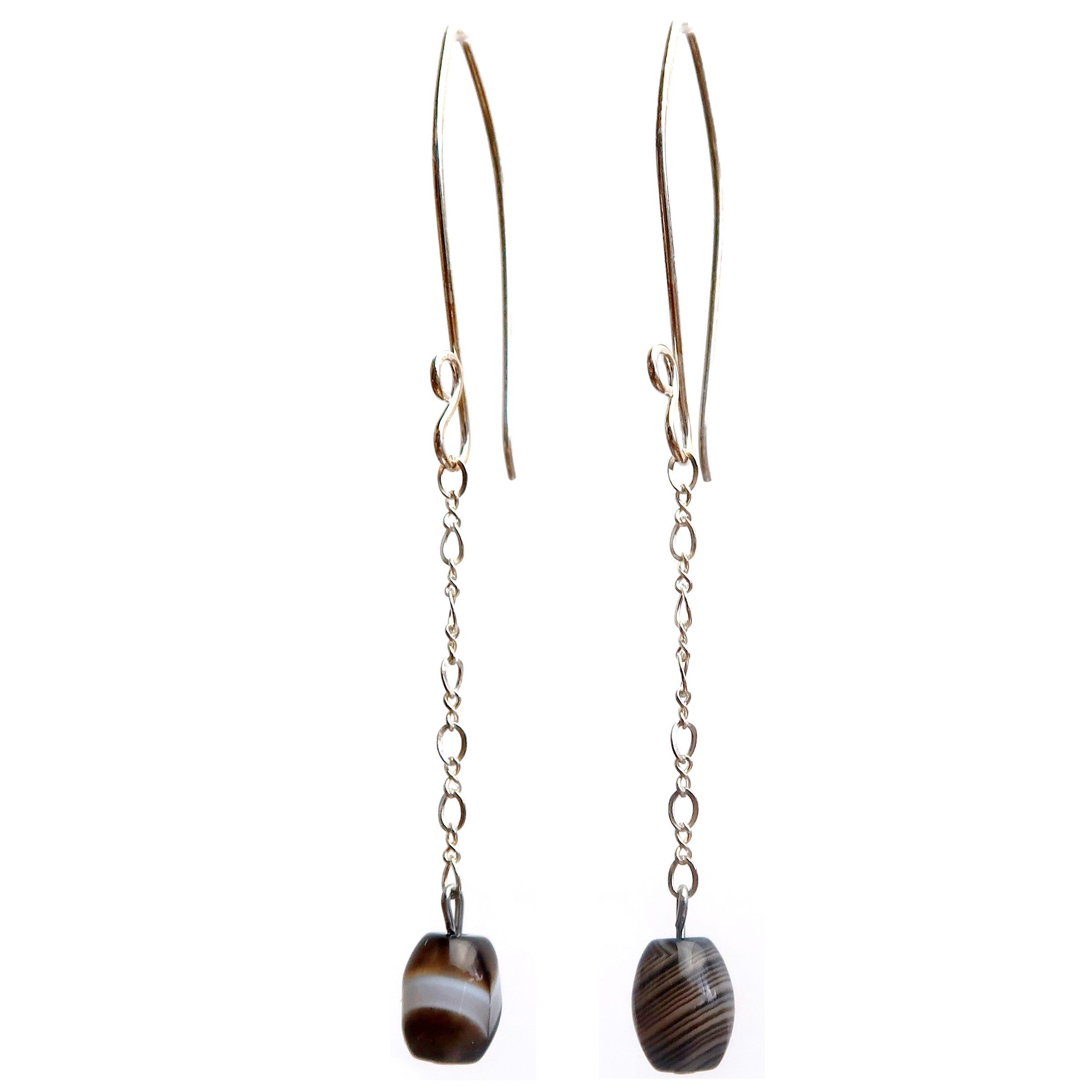 Sardonyx-Ohrringe Ihr atemberaubender Stil Lang Sterling Silber