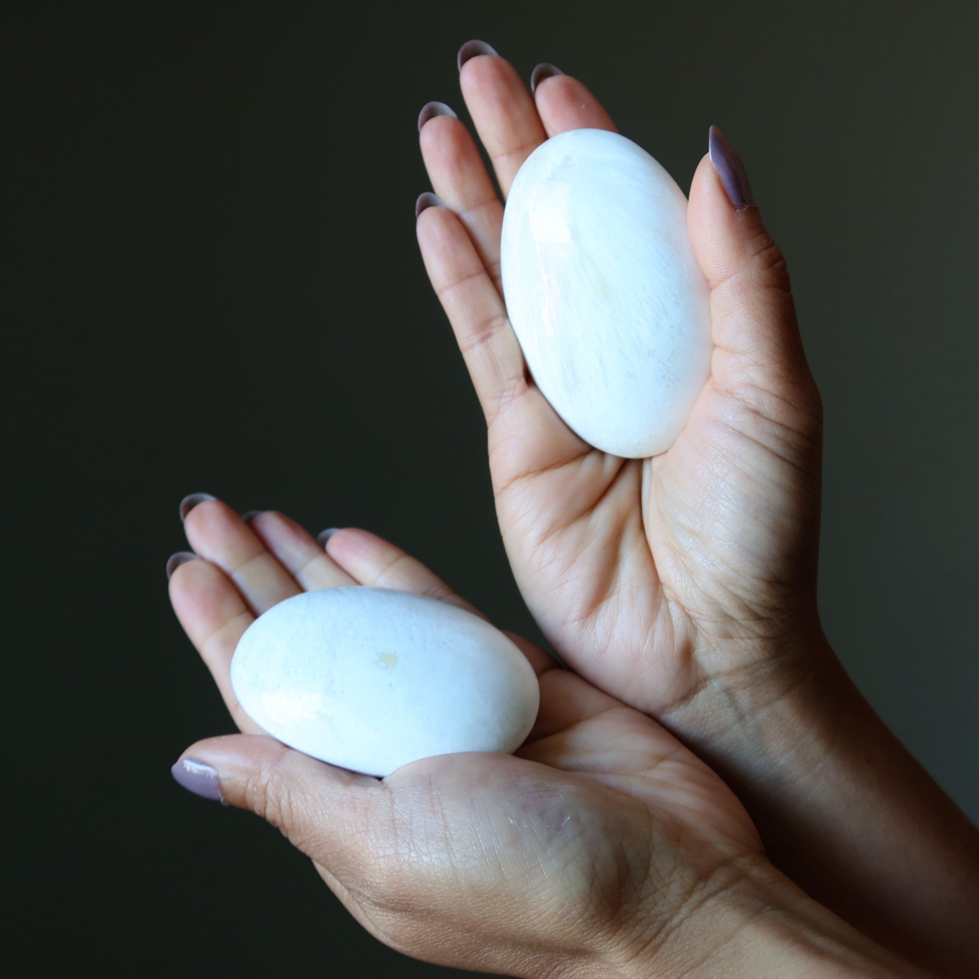 Scolecite Palm Stone Bundle Spiritual Cleansing Set of 3