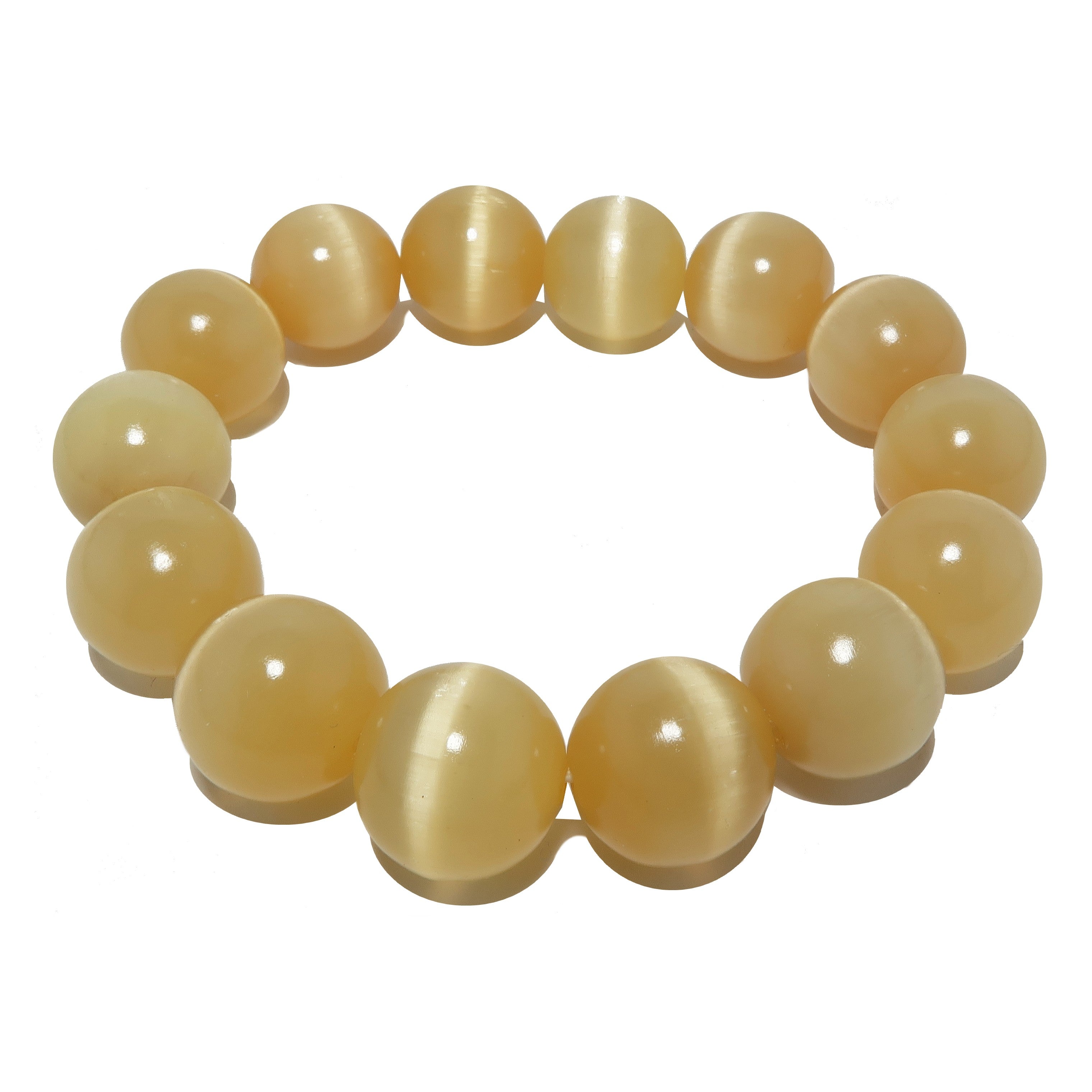 Selenitarmband Orange Zitrus-Energie-Schub Perlen