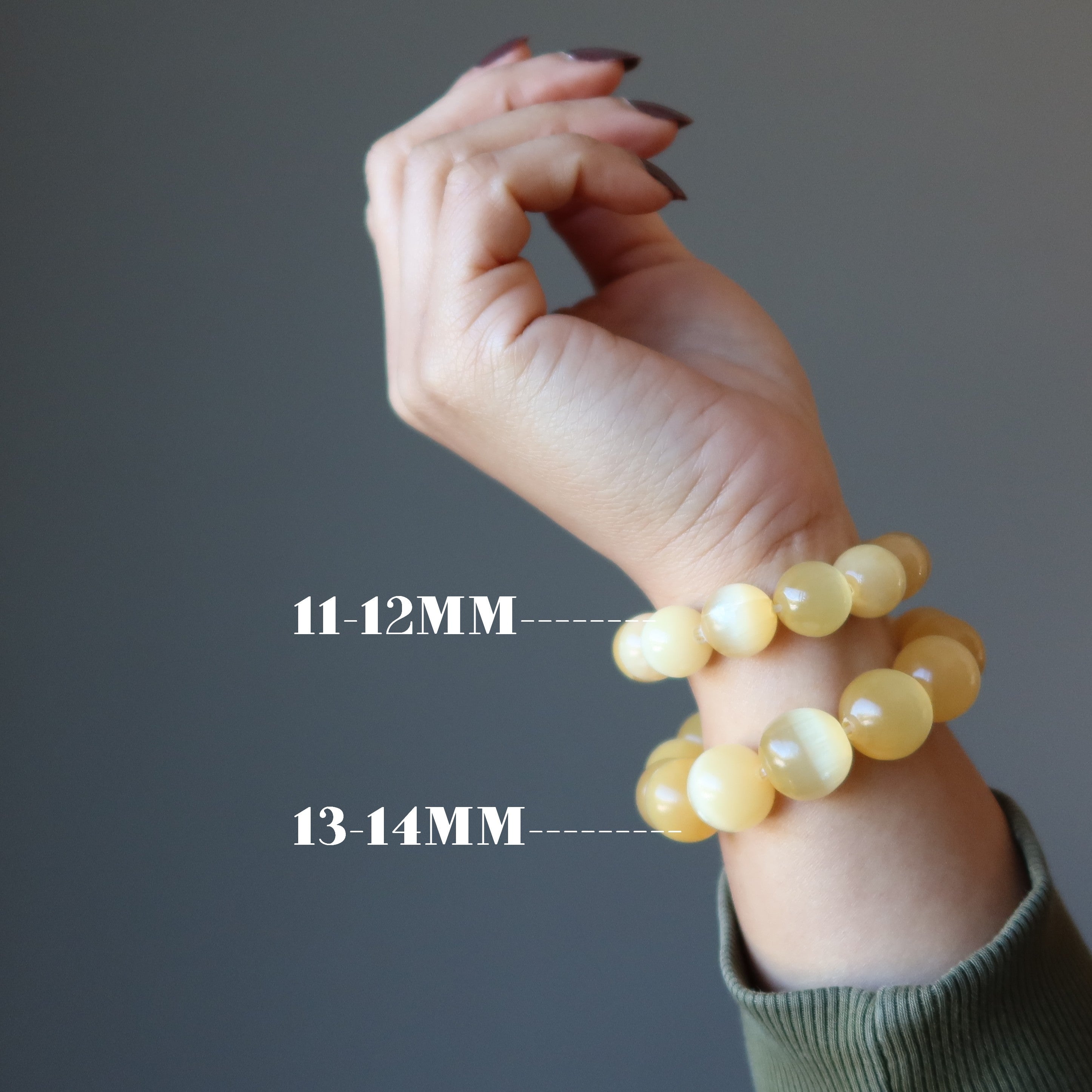 Selenite Bracelet Orange Citrus Energy Burst Beads