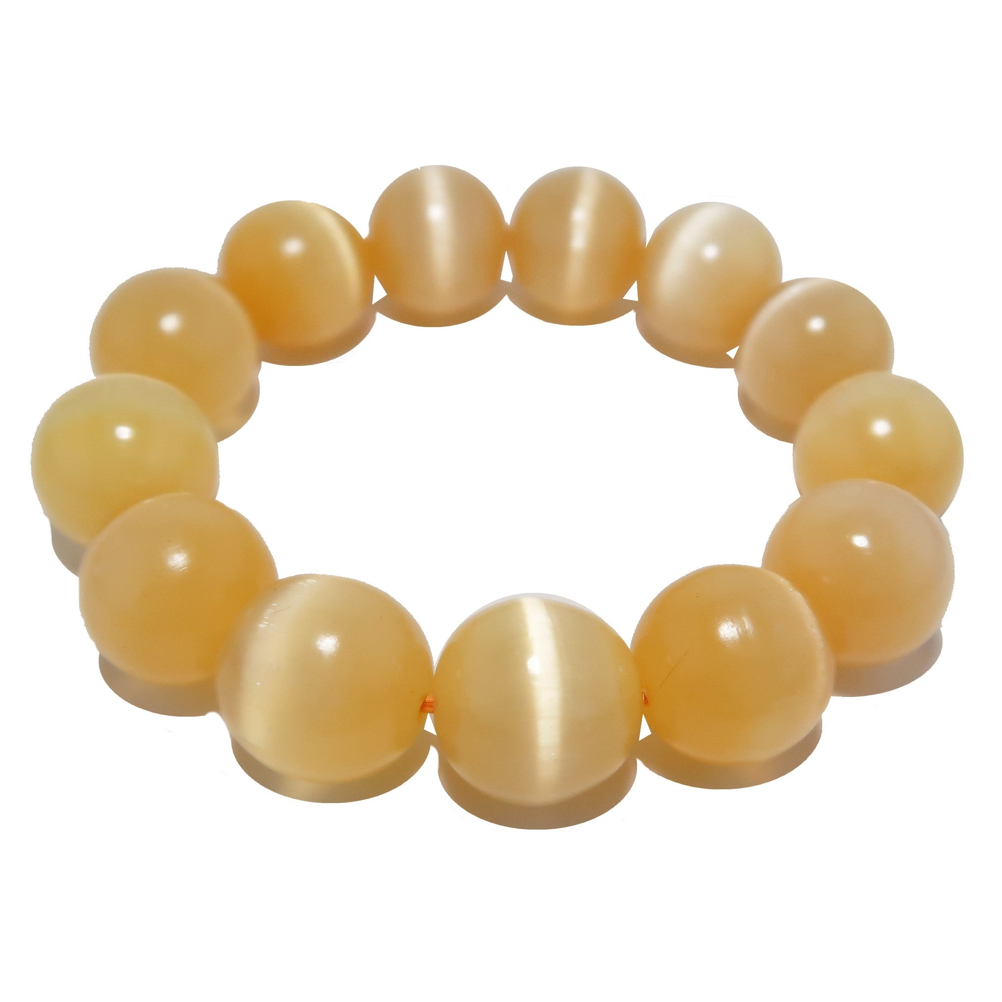 Selenitarmband Orange Zitrus-Energie-Schub Perlen