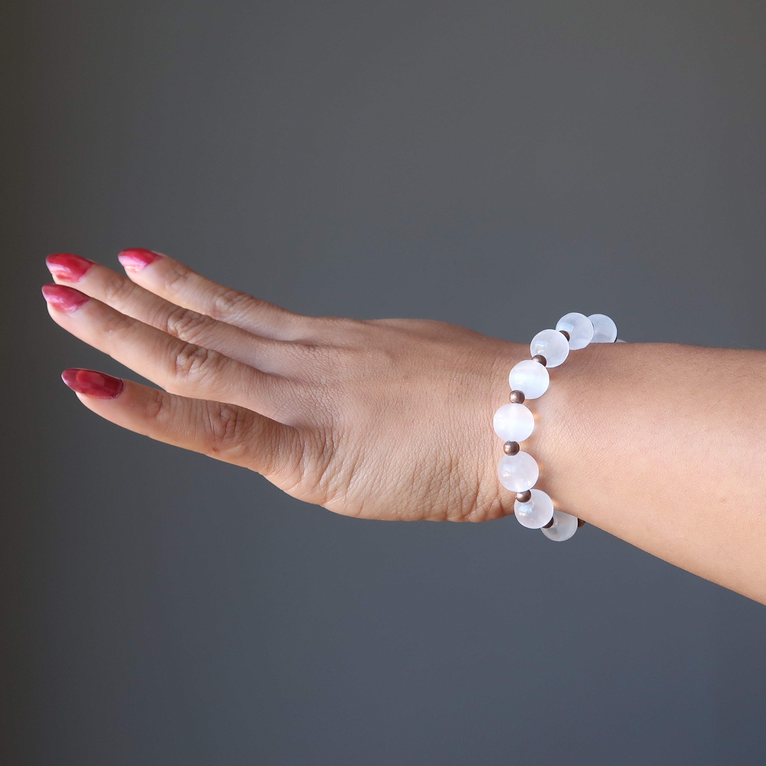 Bracelet en Sélénite "Ancienne Radiance" en Cuivre Vieilli