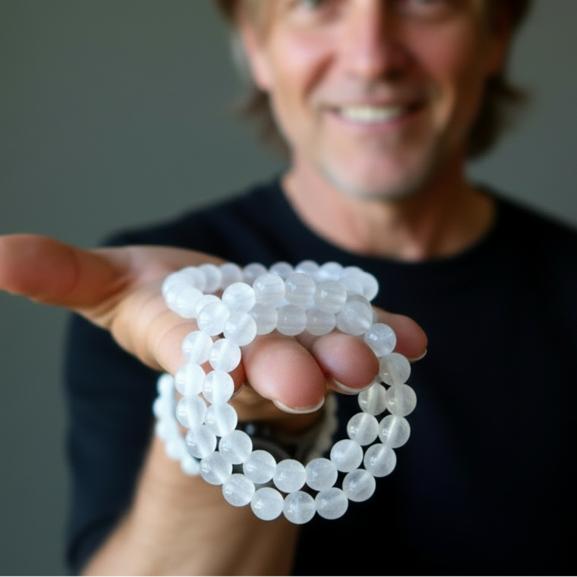 Selenite Bracelet White Moonbeam Light of Hope