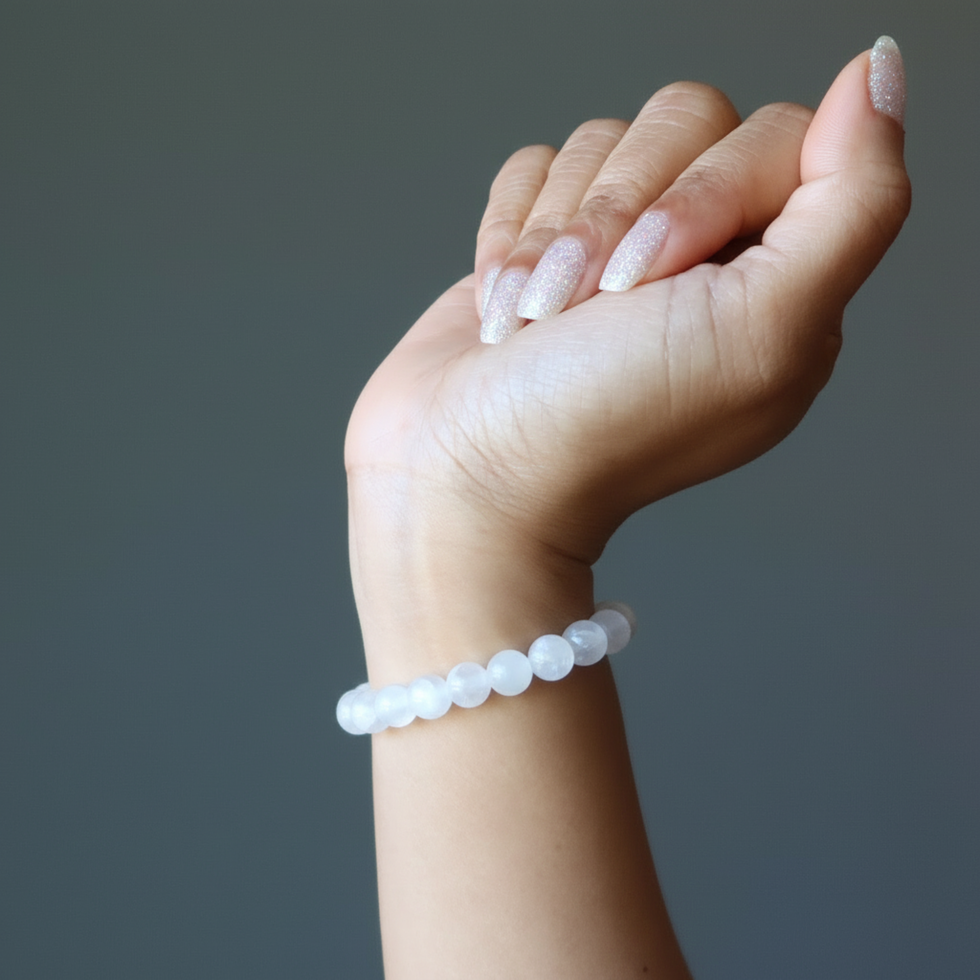 Selenite Bracelet White Moonbeam Light of Hope