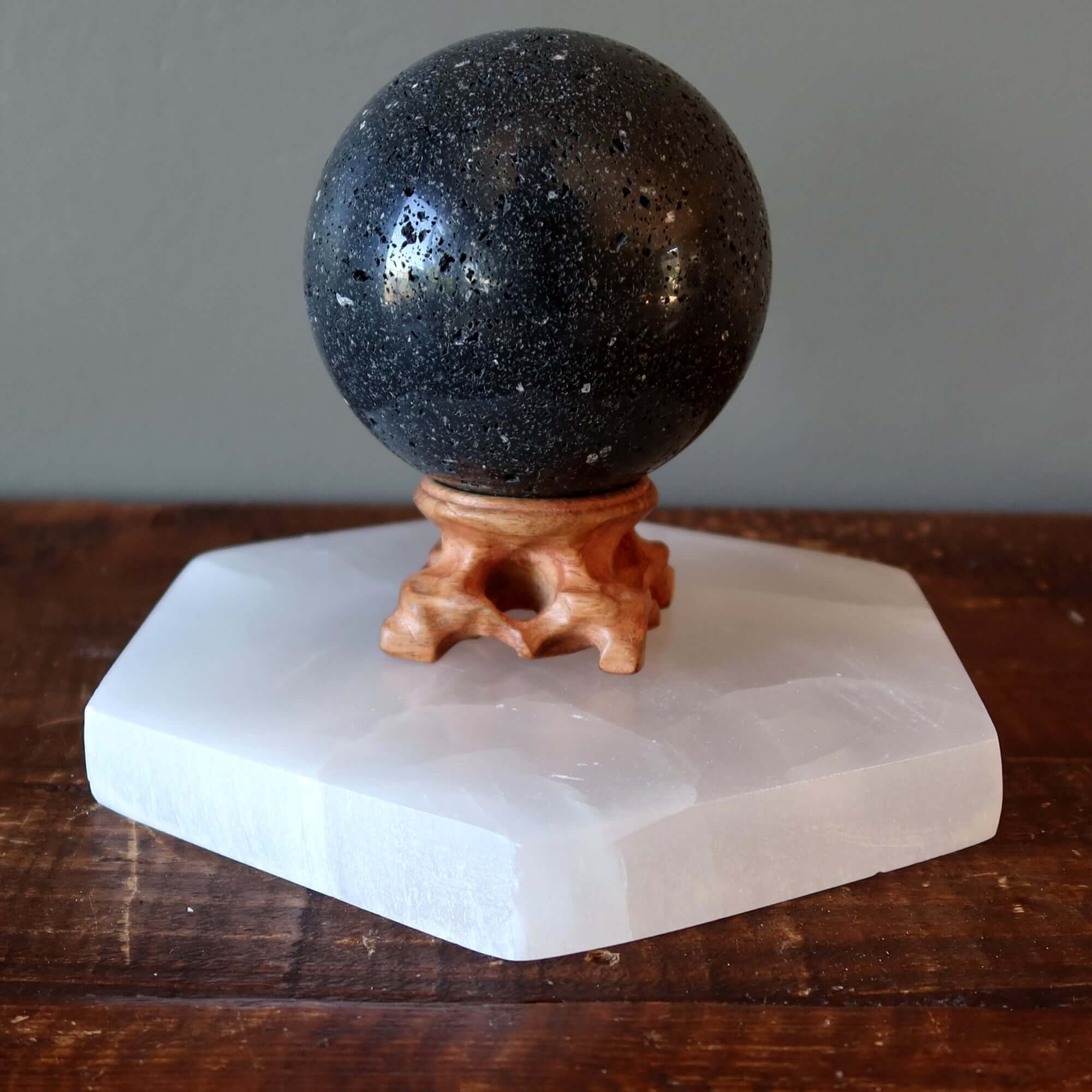 Selenite Charger White Hexagon Energy Portal