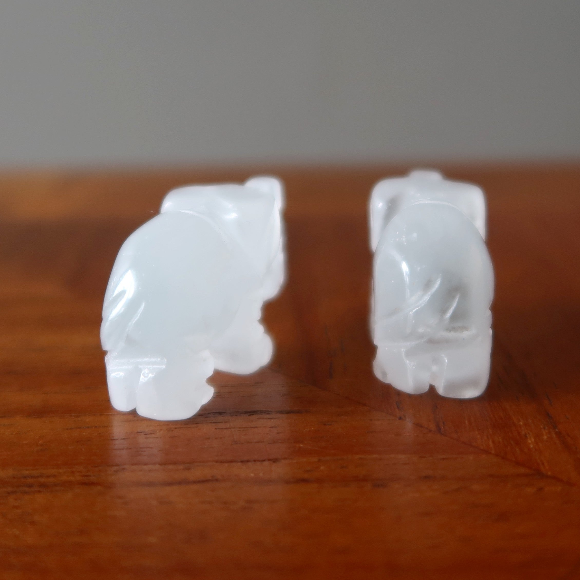 Selenite Elephant 1" Miniature Animal Lucky Satin Spar
