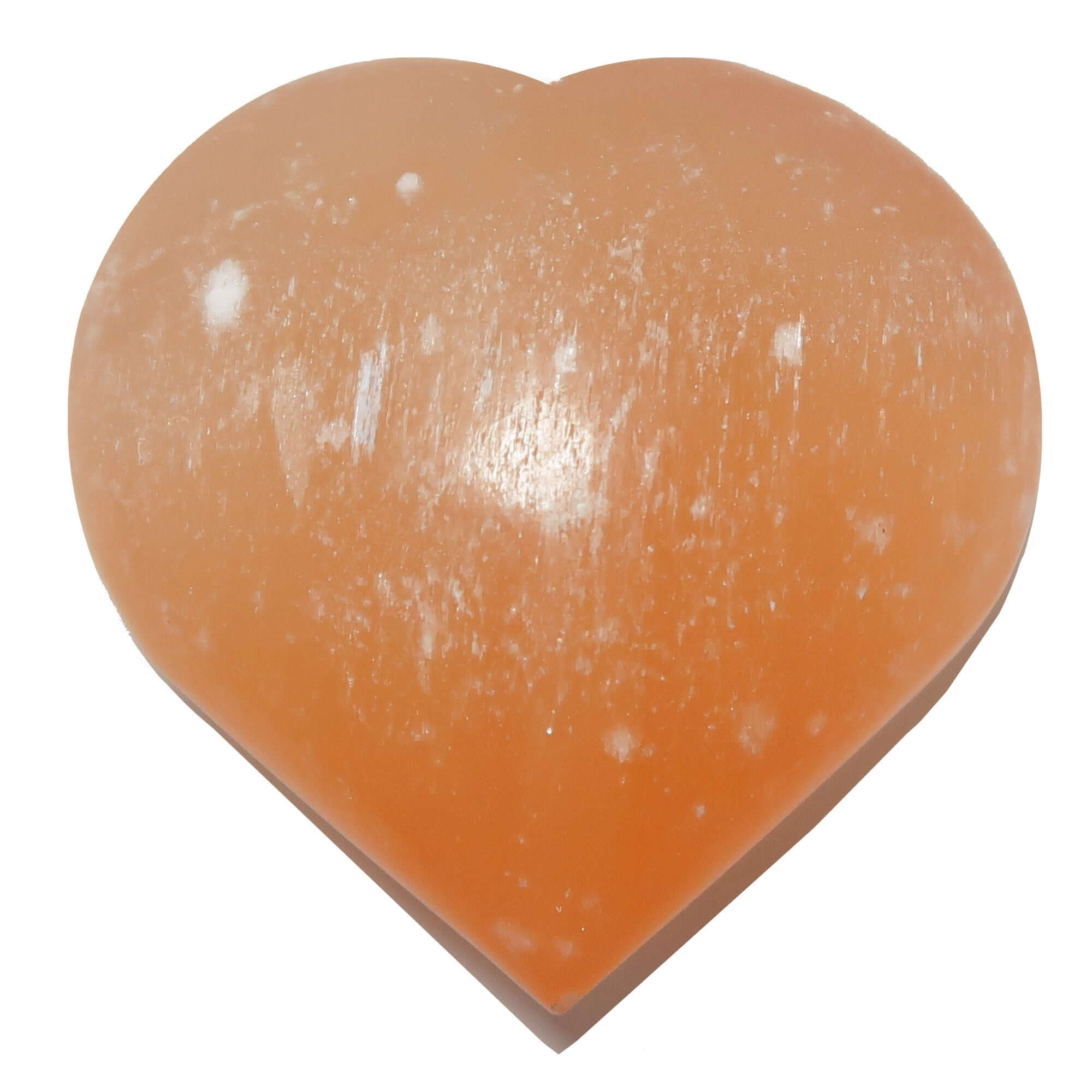 Sélénite Cœur Lumière orange de mon univers