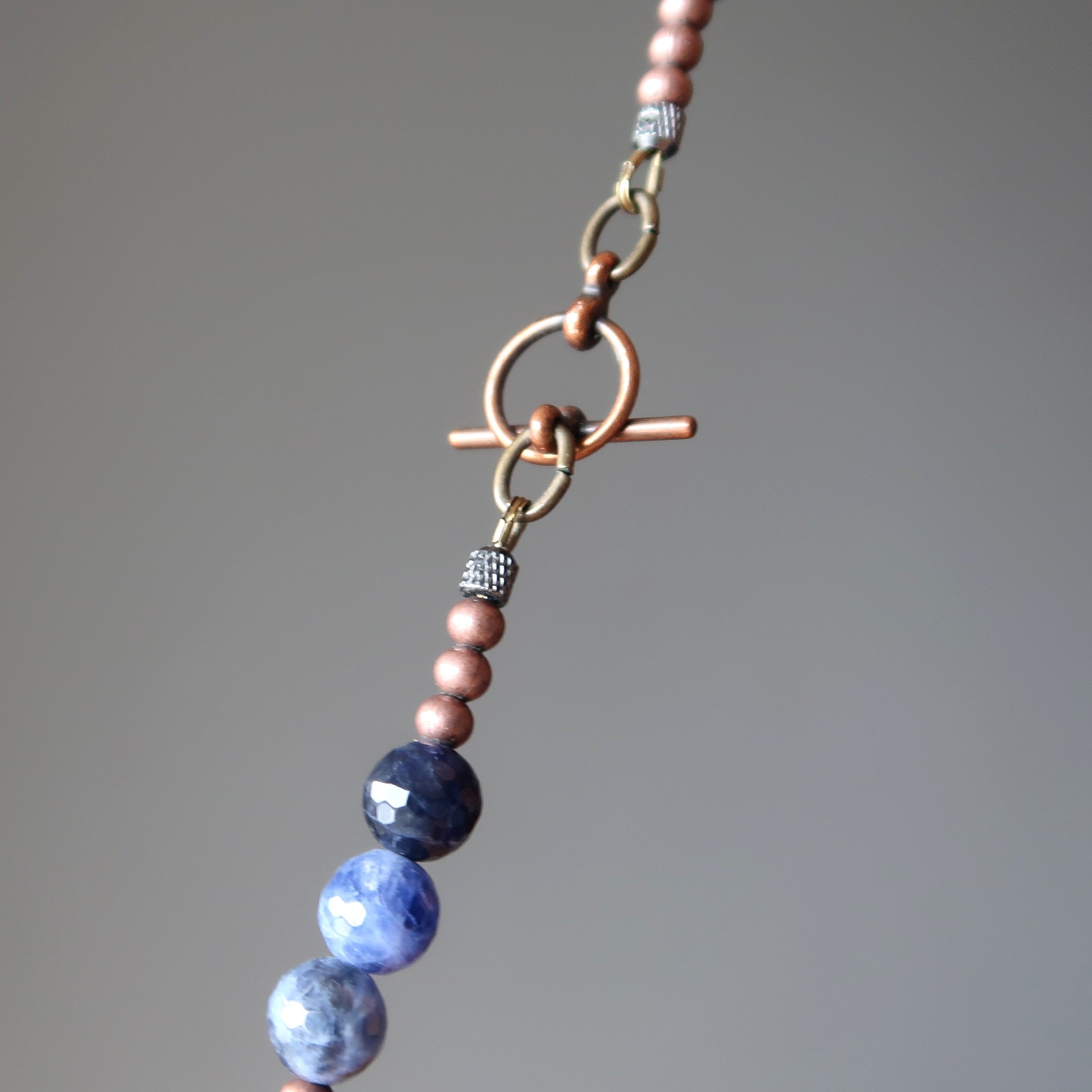 Selenite Necklace Goddess Moon Blue Ocean Sodalite