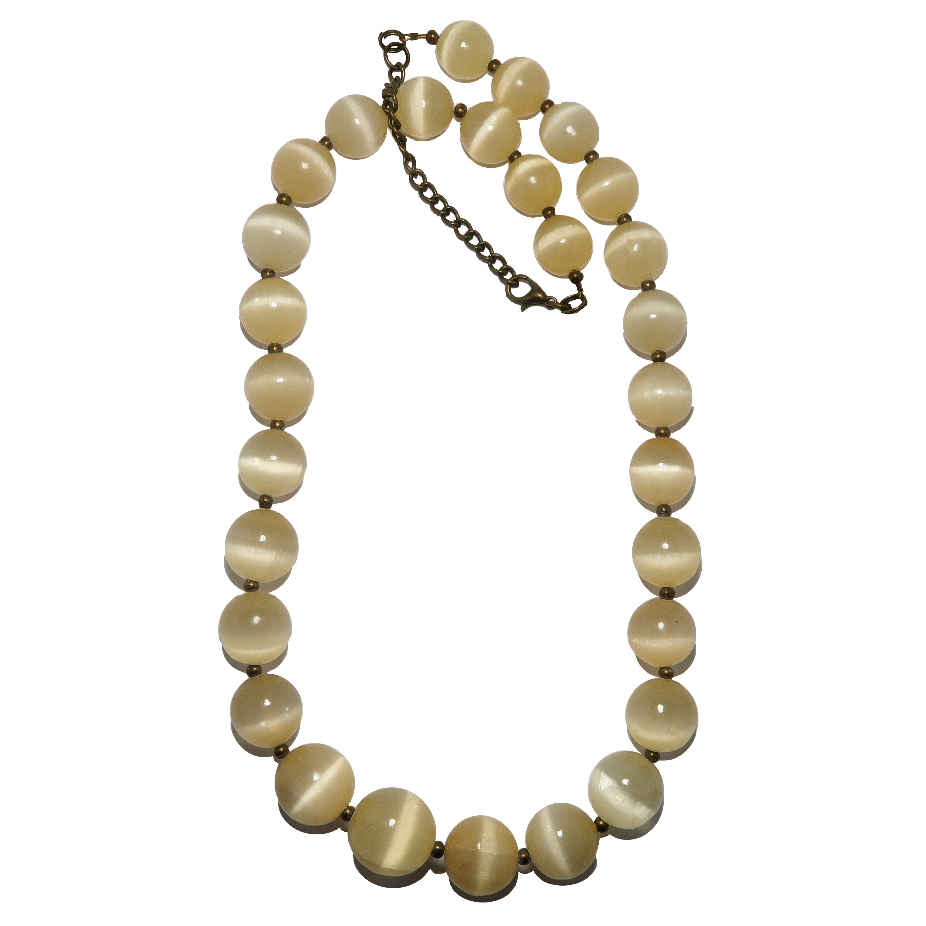Selenite Necklace Orange Antique Beaded
