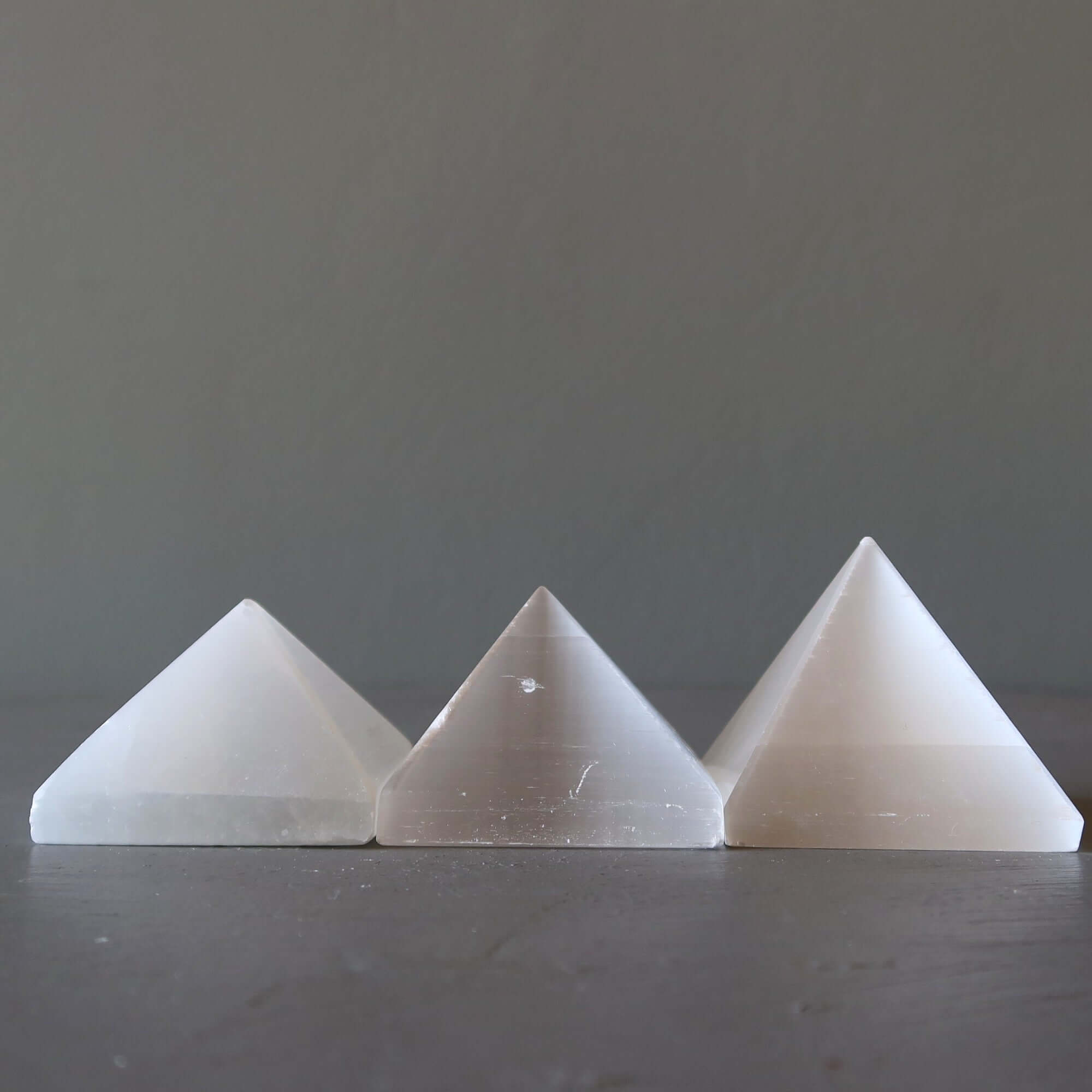 Selenite Pyramid White Wounded Warrior
