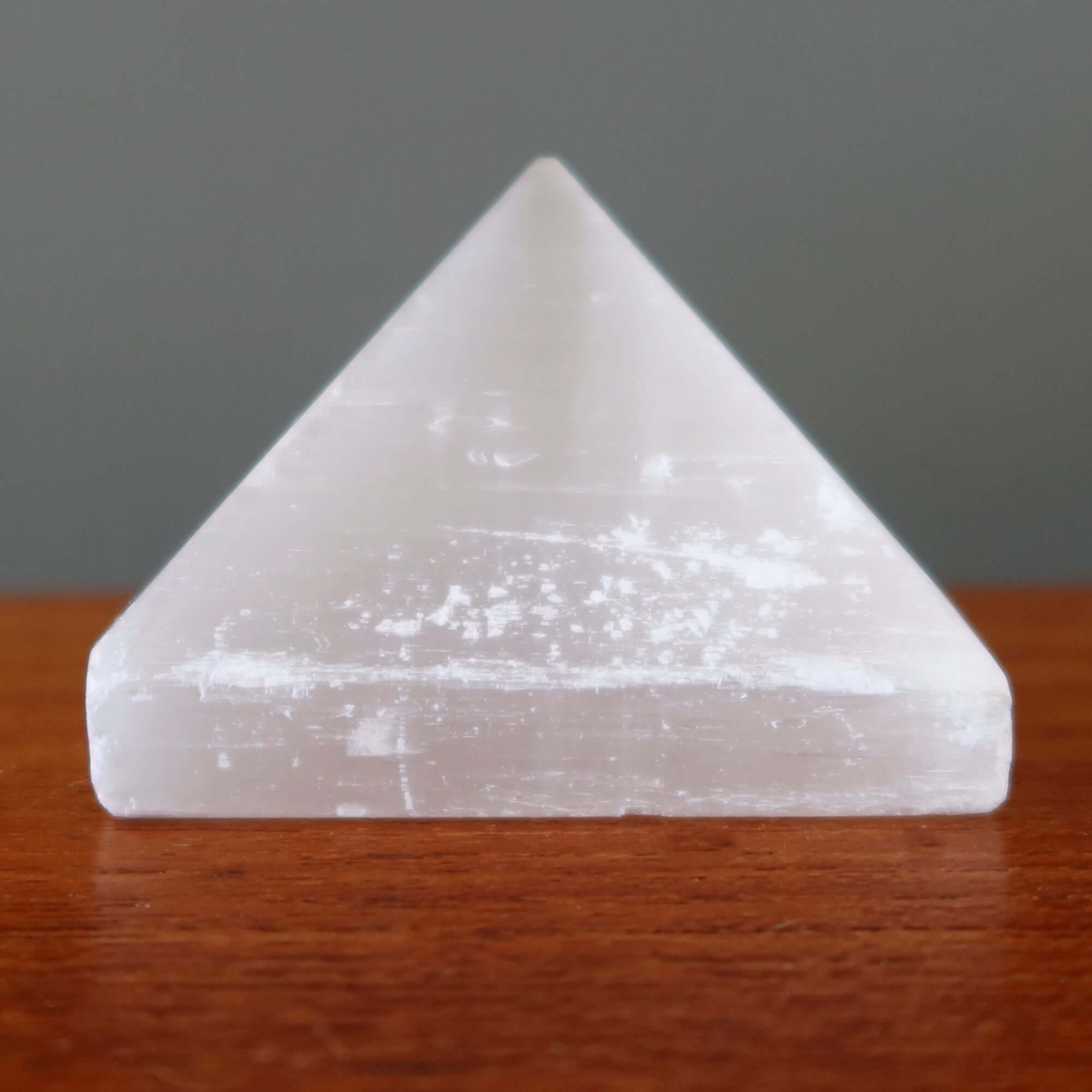 Selenite Pyramid White Wounded Warrior