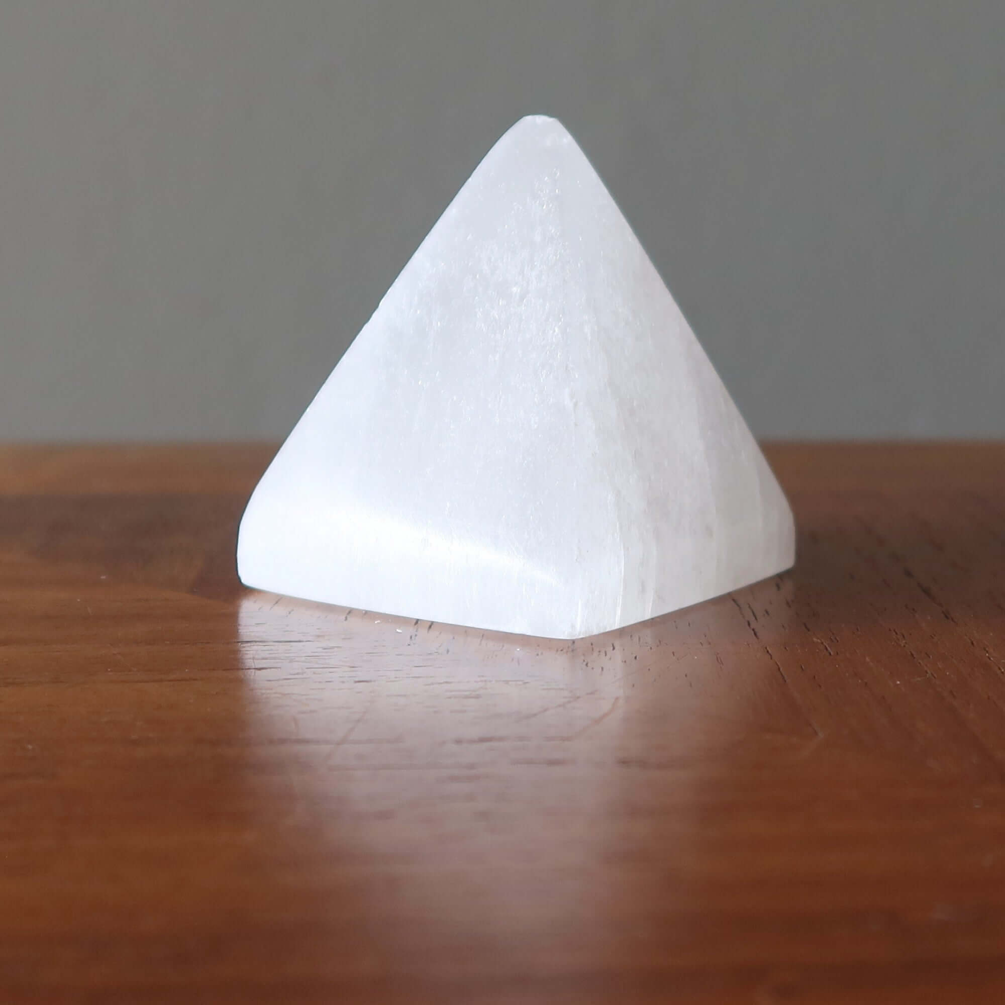 Selenite Pyramid White Wounded Warrior