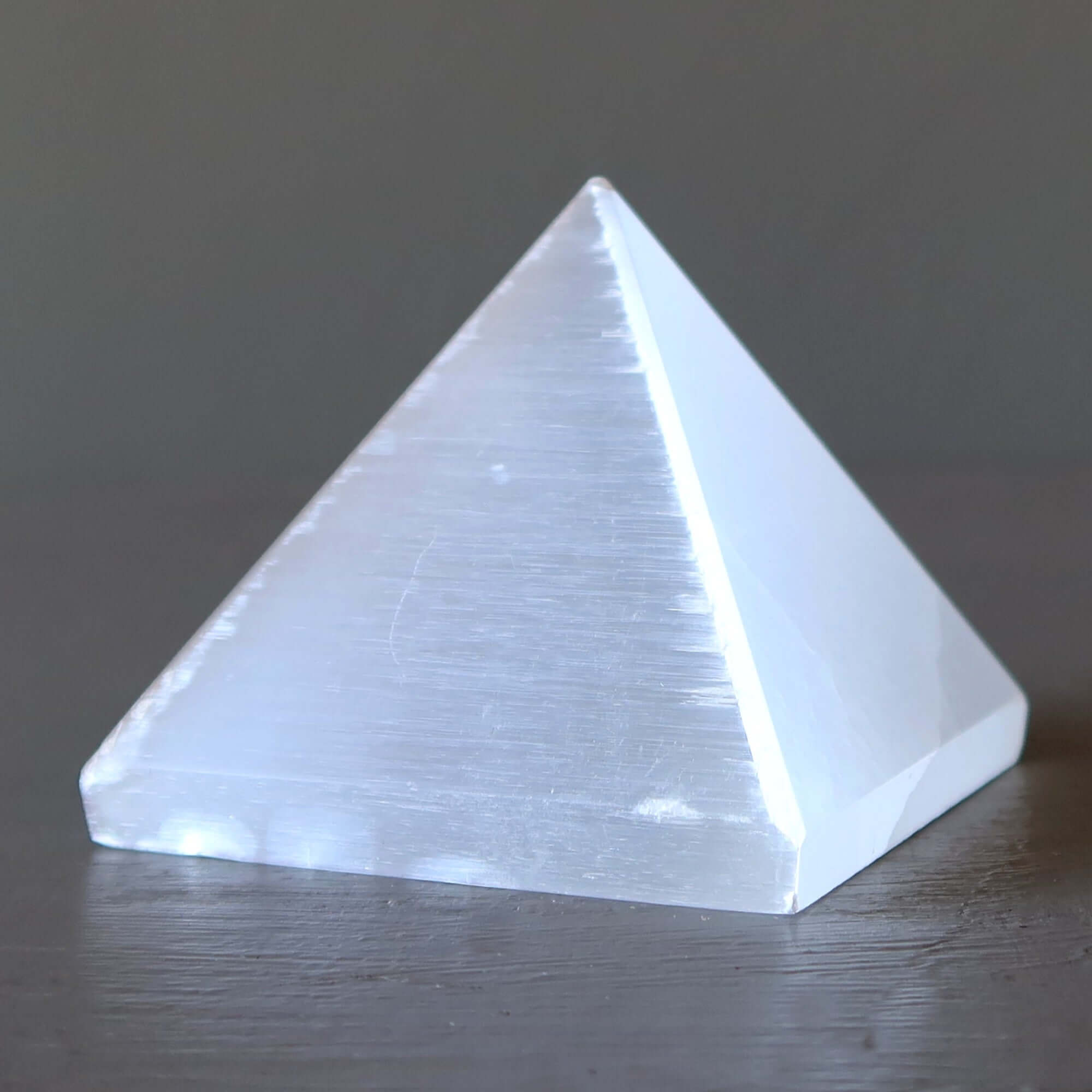 Selenite Pyramid White Wounded Warrior