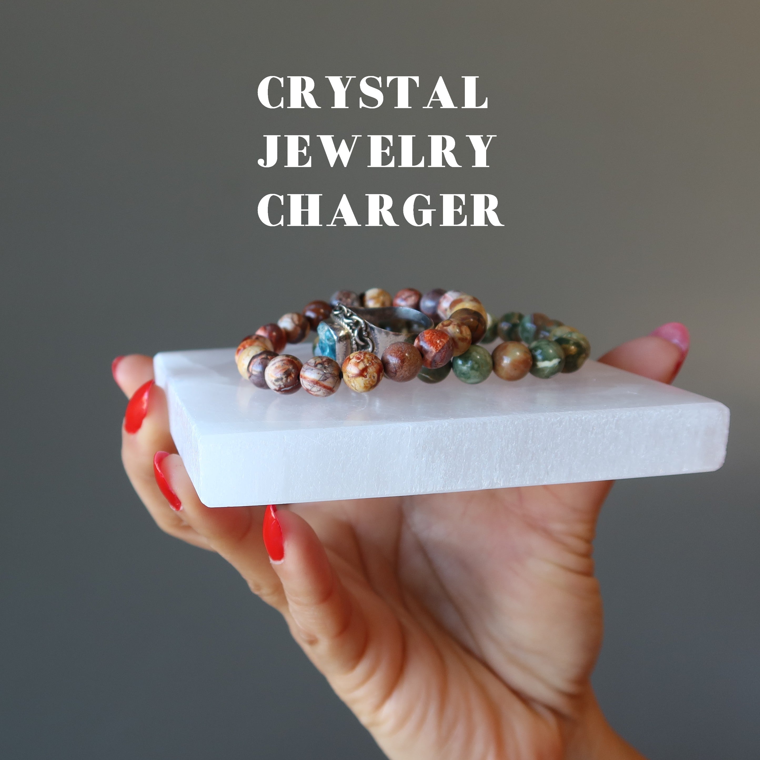Selenite Charger Square Crystal and Jewelry Energizer