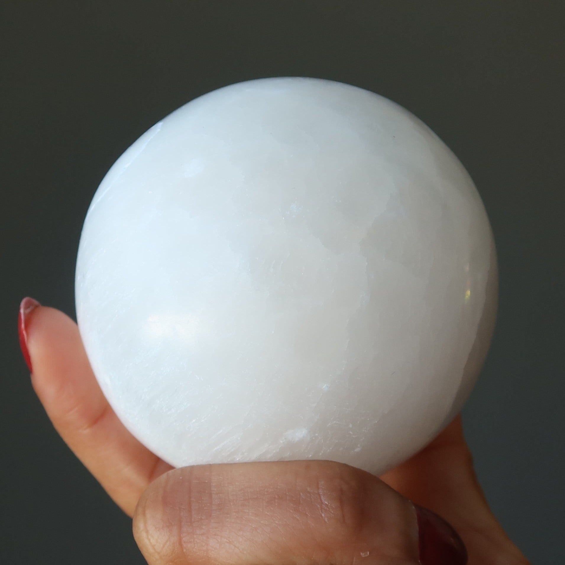 Selenite Sphere White Light Glowing Orb Crystal Ball
