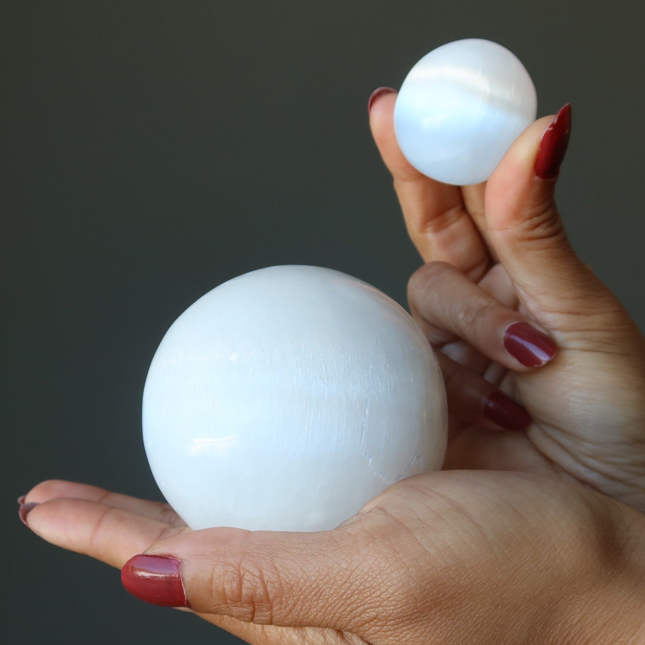Selenite Sphere White Light Glowing Orb Crystal Ball