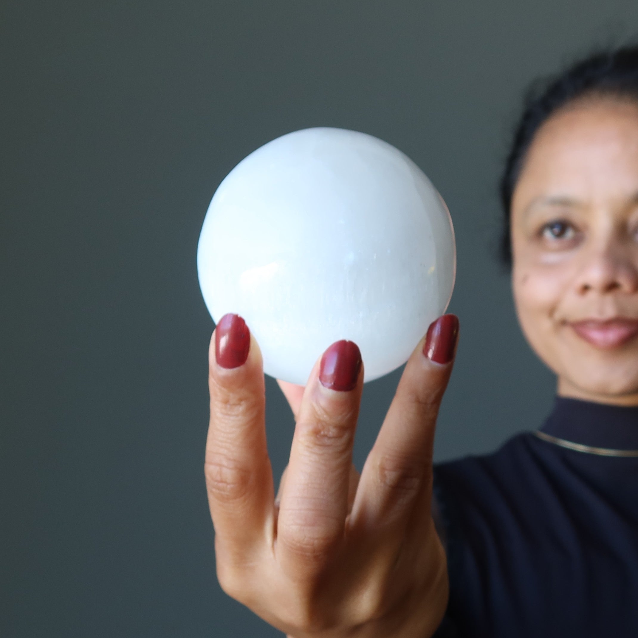Selenite Sphere White Light Glowing Orb Crystal Ball