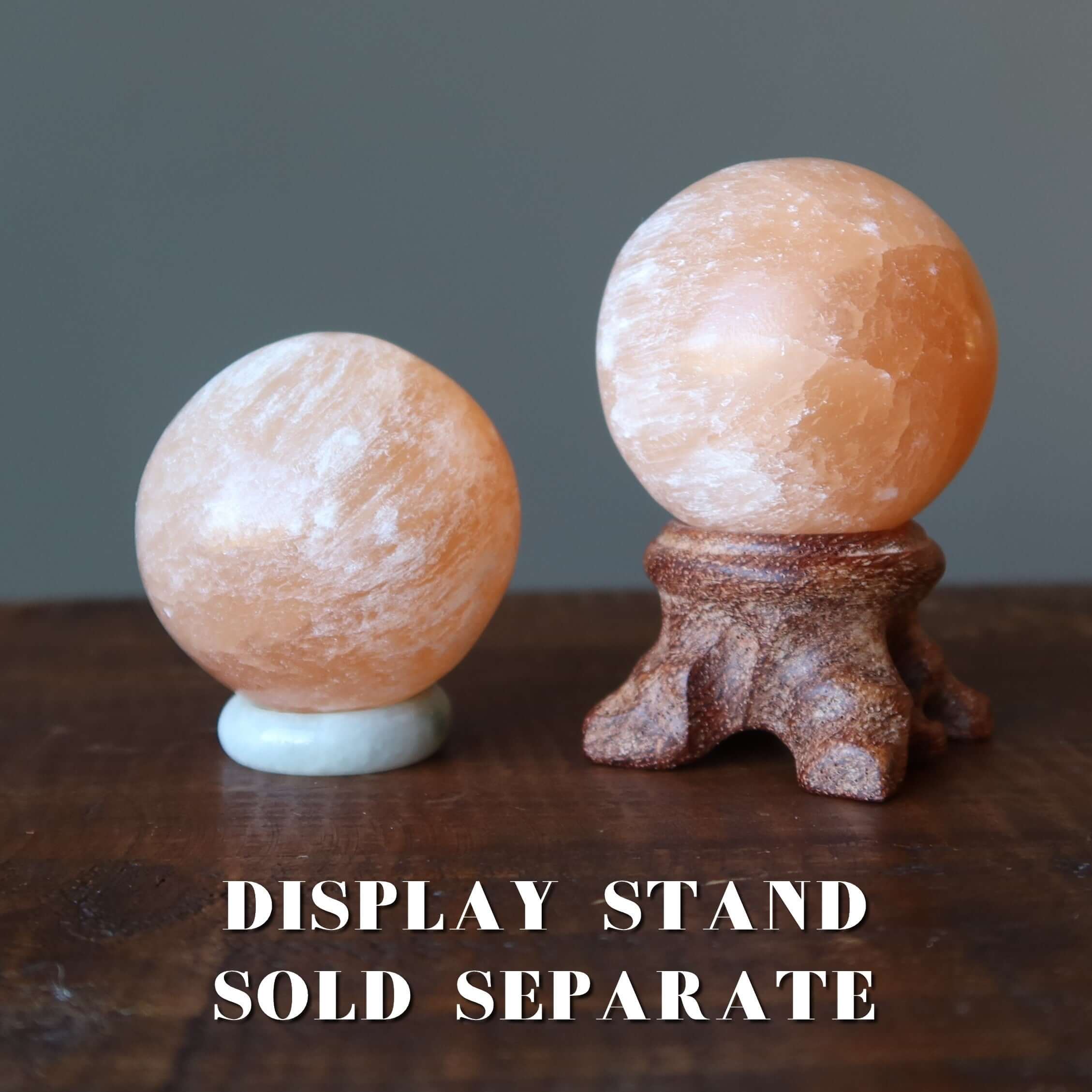 Orange Selenite Sphere Natural Energy Cleansing Crystal Ball