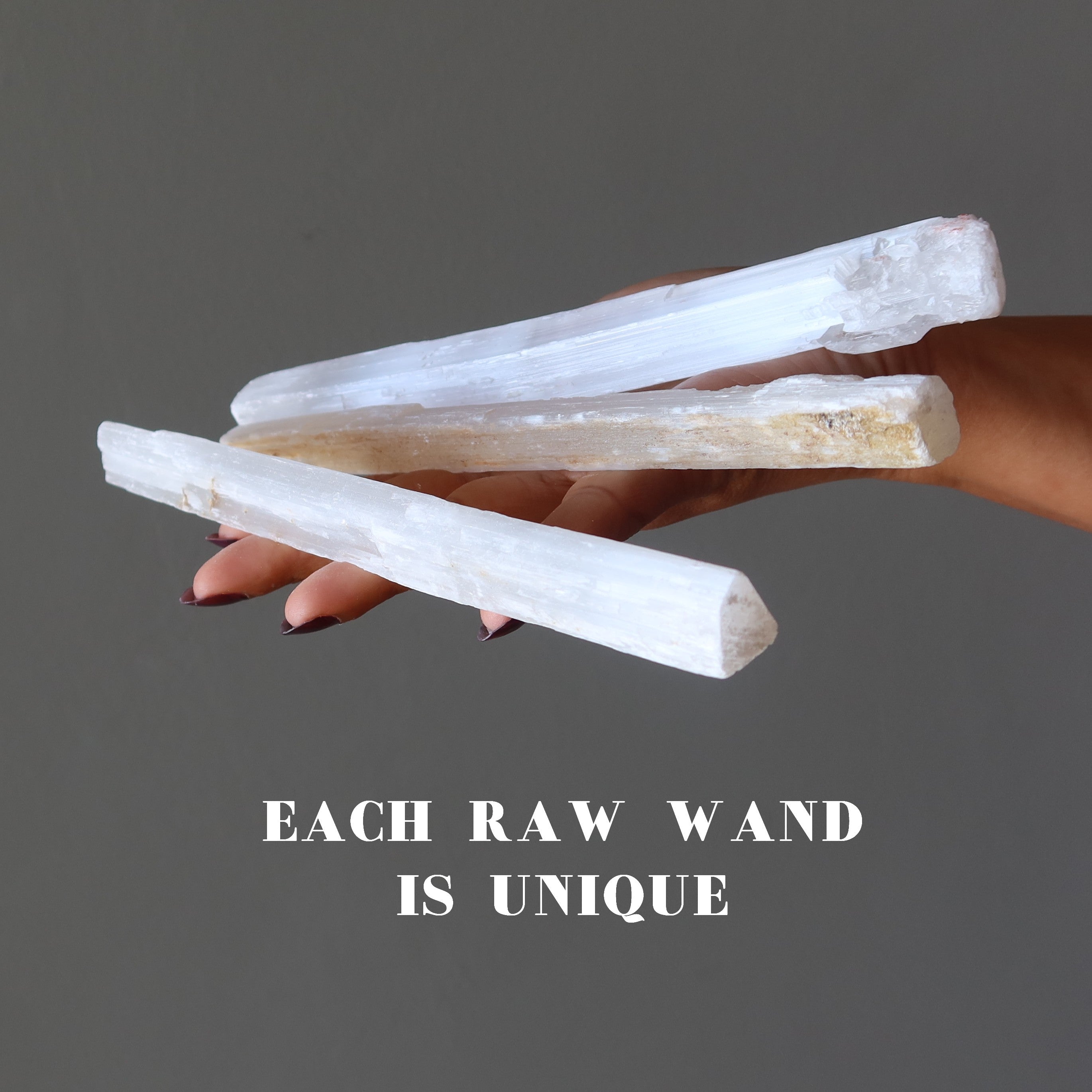 Selenite Raw Crystal Wand White Aura Sealing Stone