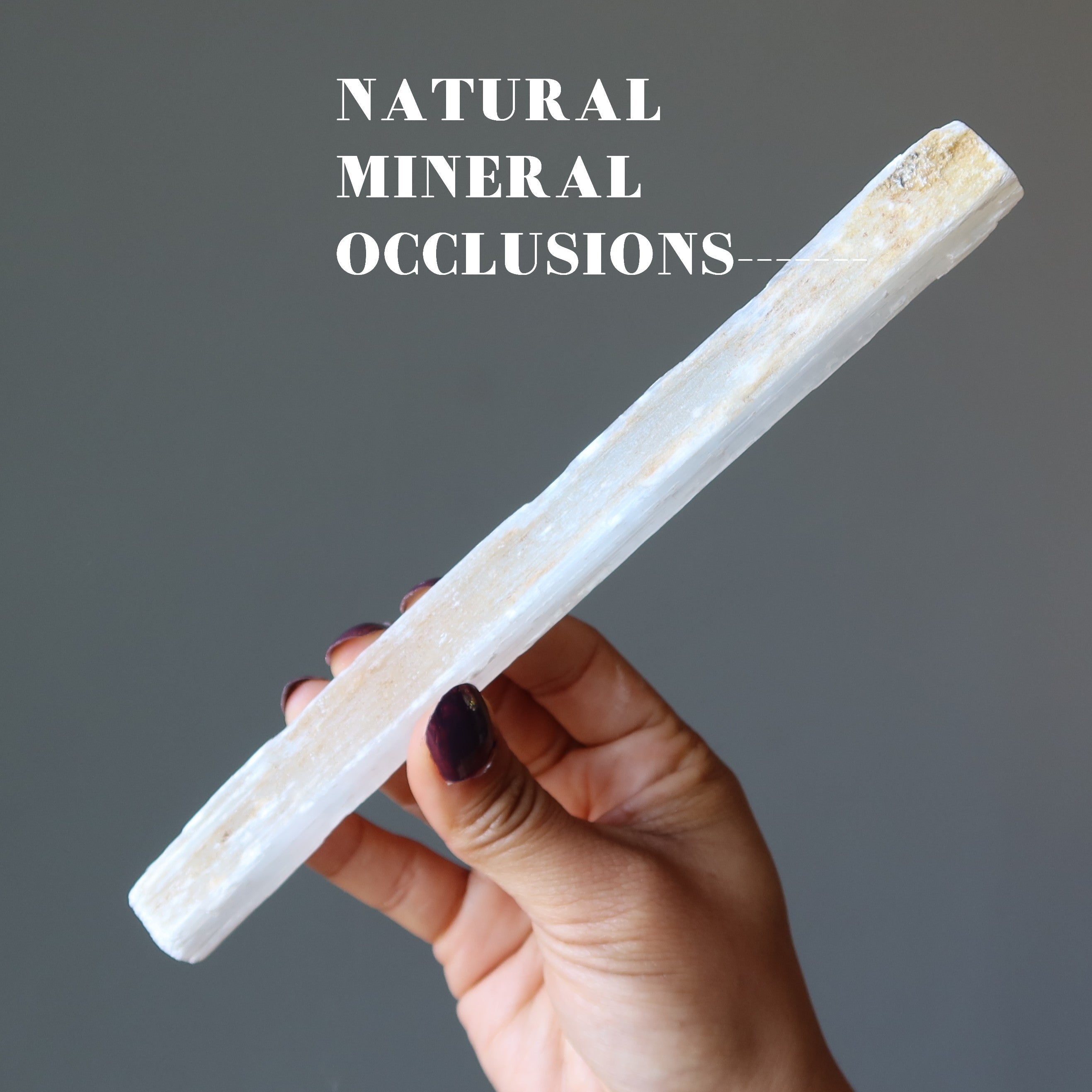 Selenite Raw Crystal Wand White Aura Sealing Stone