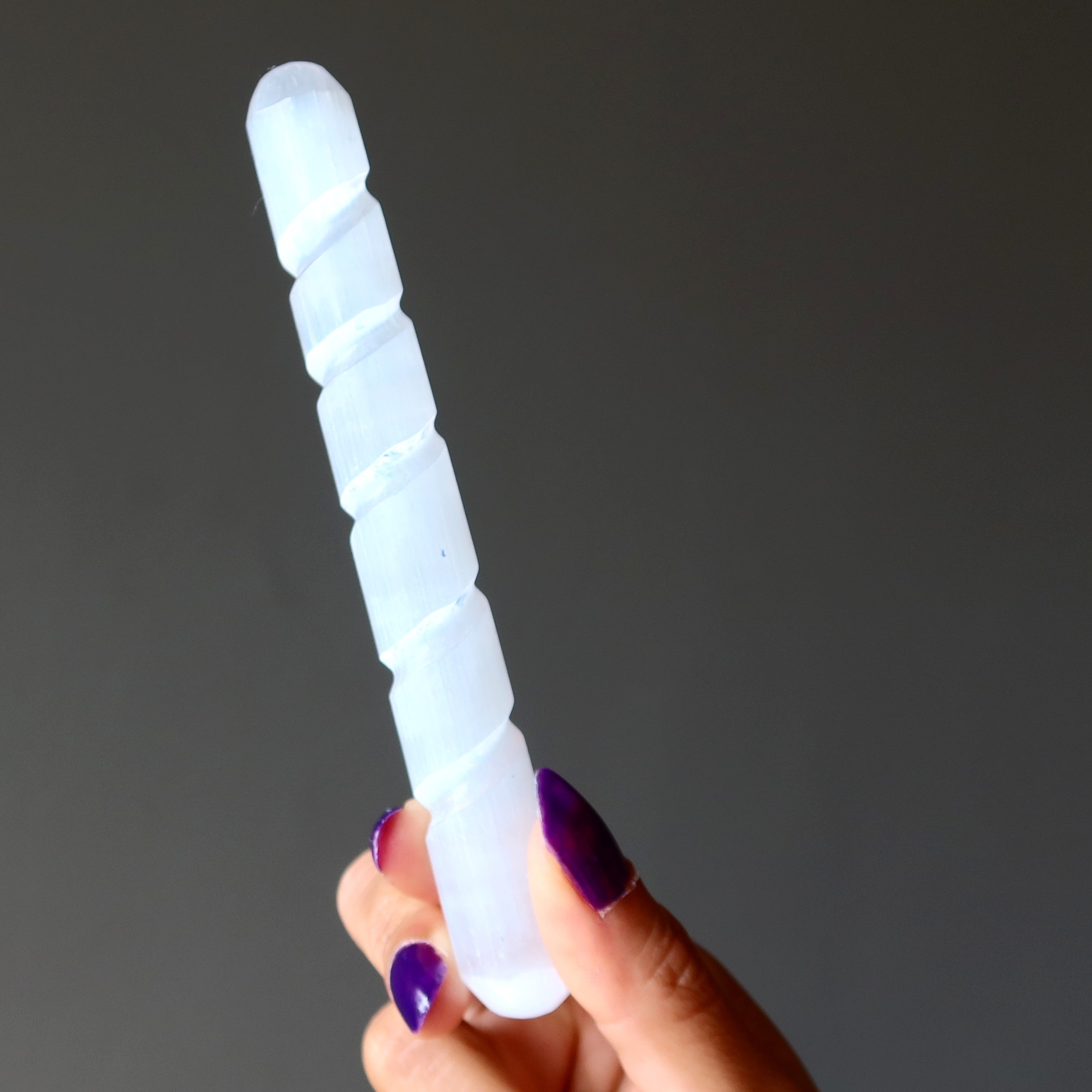 Selenite Massage Wand Silky White Moonbeams