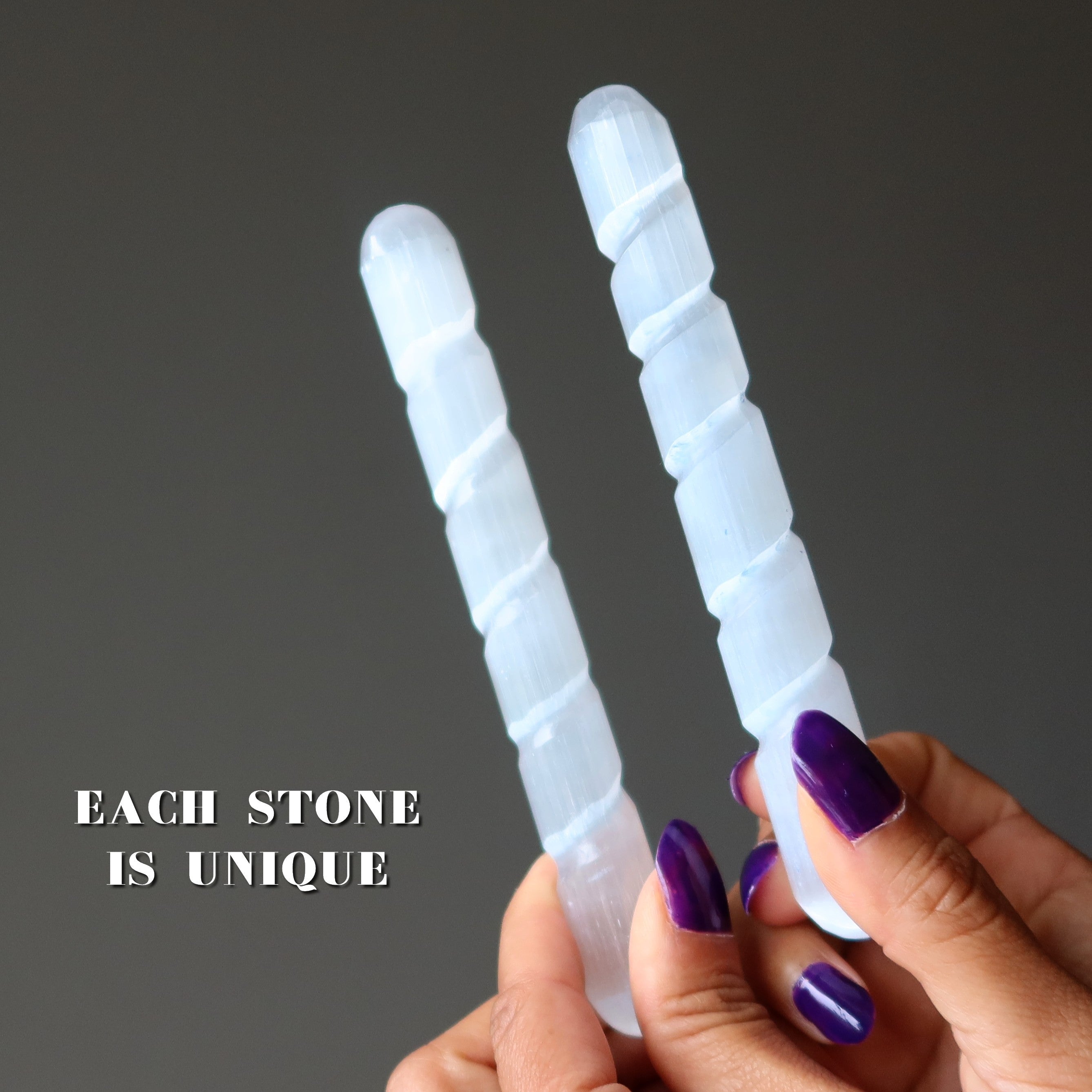 Selenite Massage Wand Silky White Moonbeams