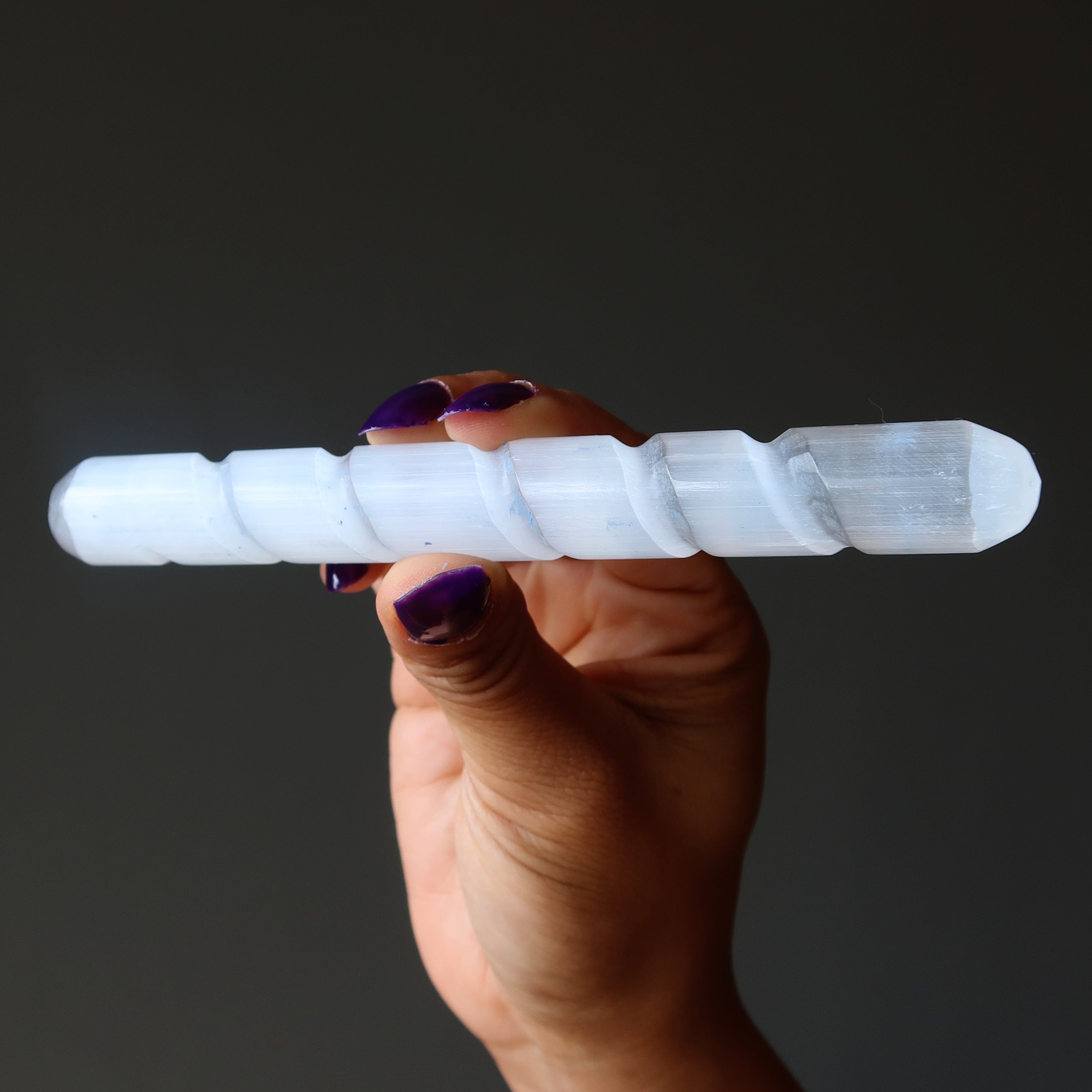 Selenite Massage Wand Silky White Moonbeams