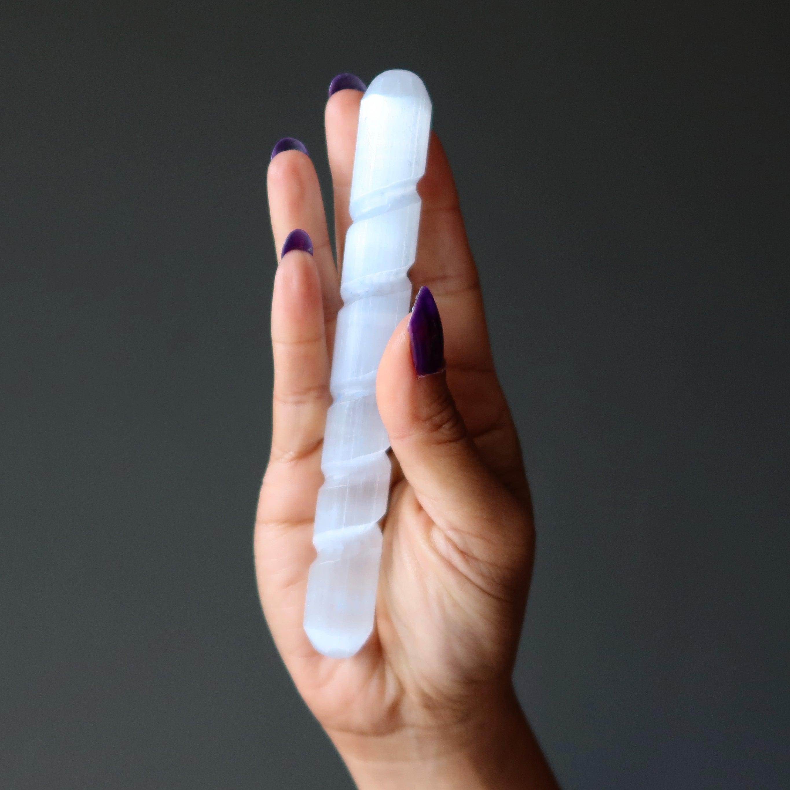 Selenite Massage Wand Silky White Moonbeams