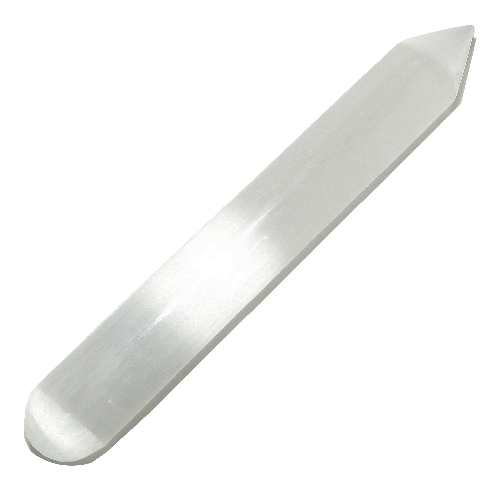 Selenite Massage Wand Author of Life Pencil Stone
