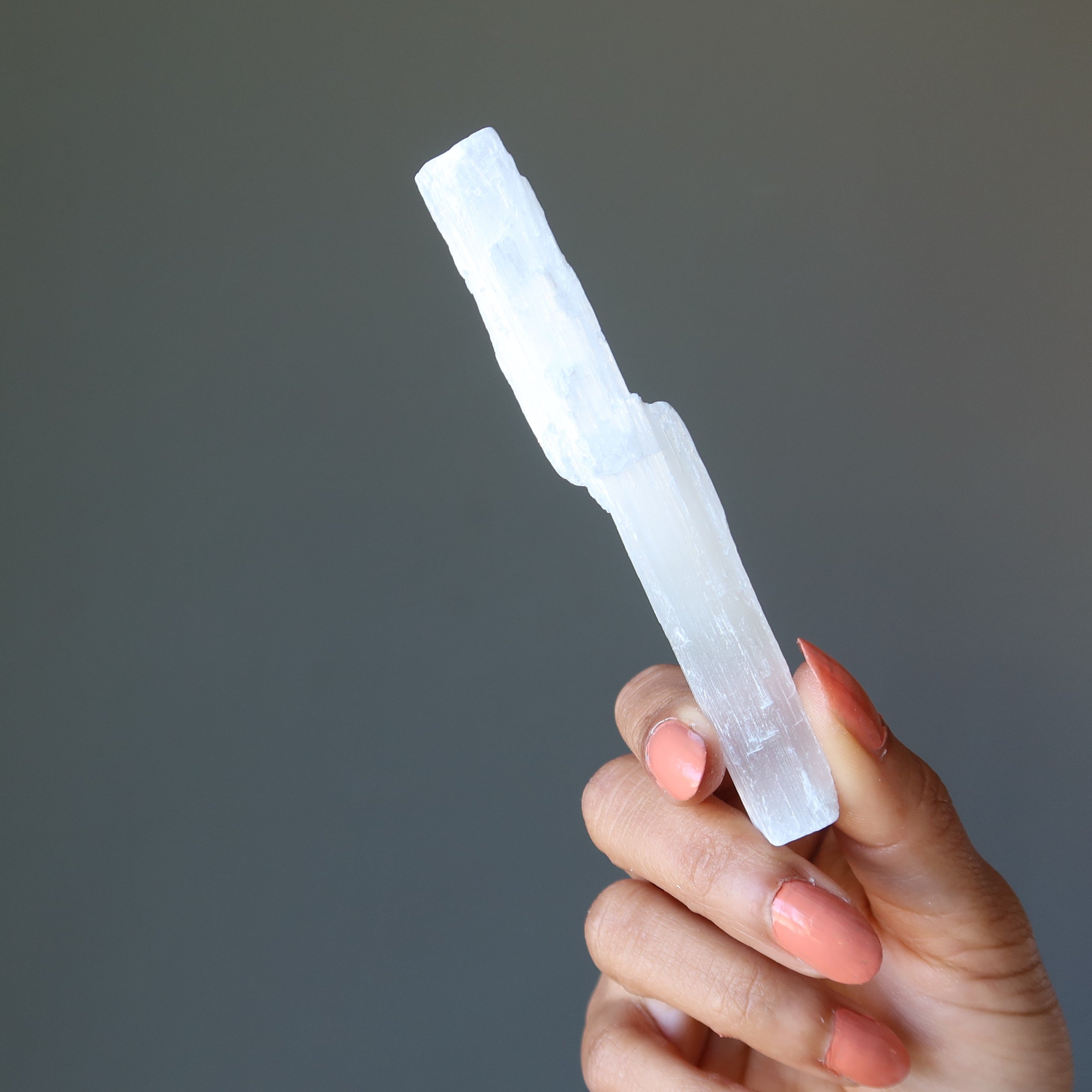 Selenite Raw Crystal Wand White Aura Sealing Stone