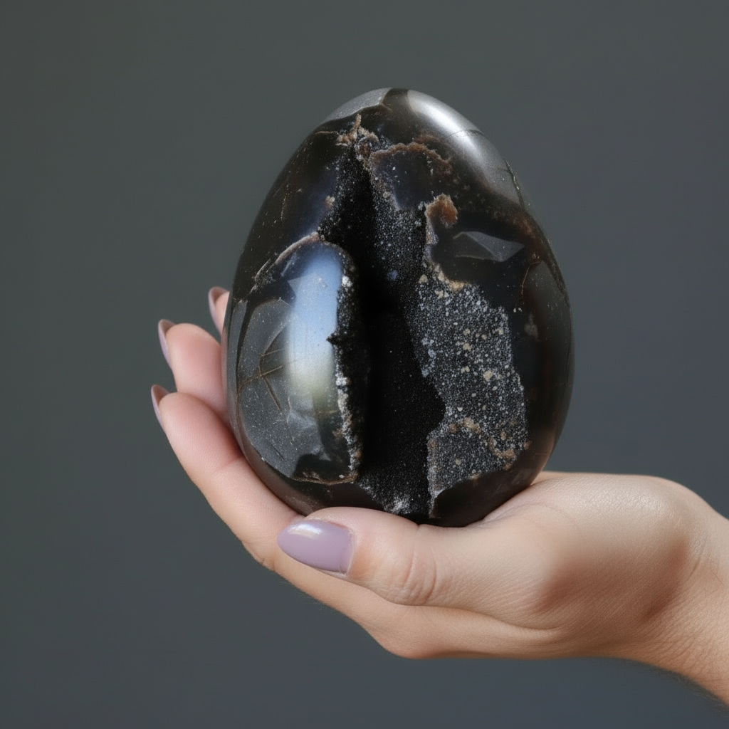 Œuf de Septaria Druzy Quartz Géode Pierres du Dragon Mighty Elements