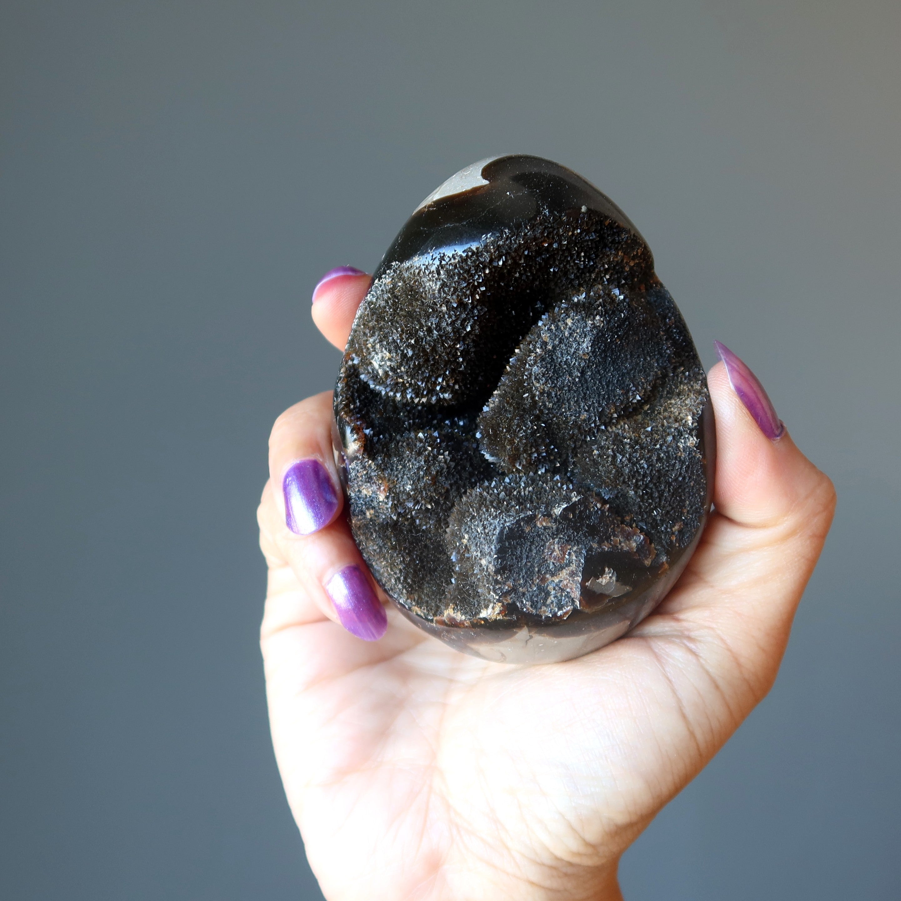 Œuf de Septaria Druzy Quartz Géode Pierres du Dragon Mighty Elements