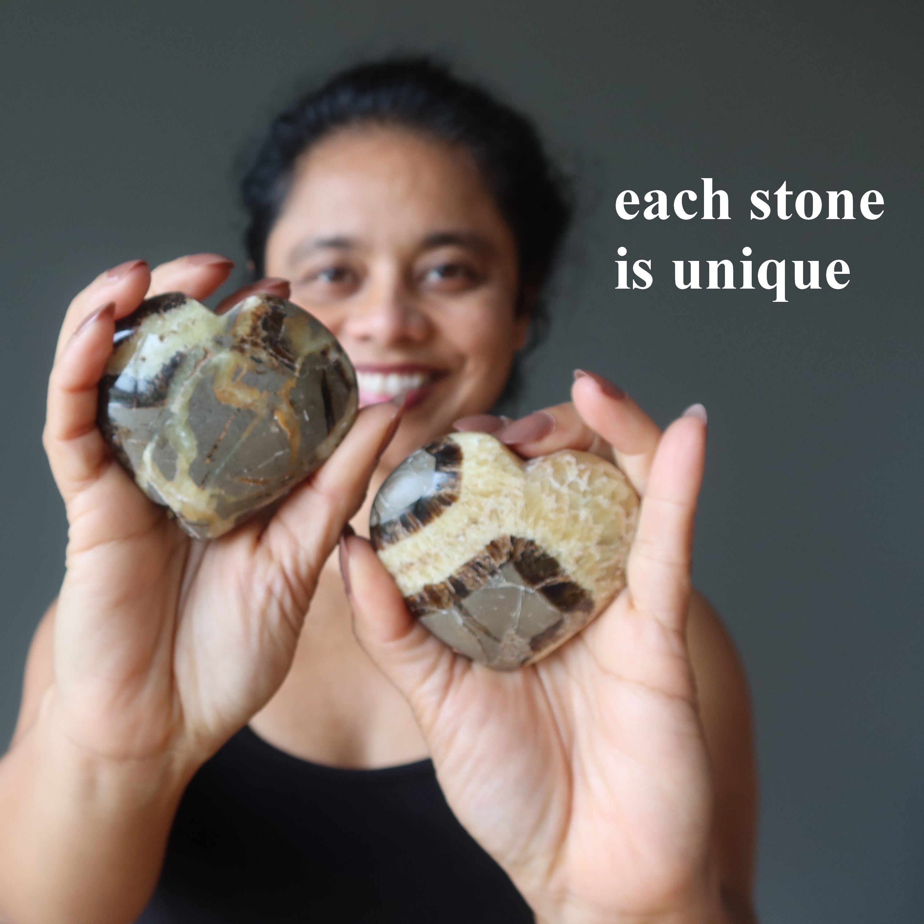 Septarian Heart Mosaic Beauty Dragon Protection Love Stone