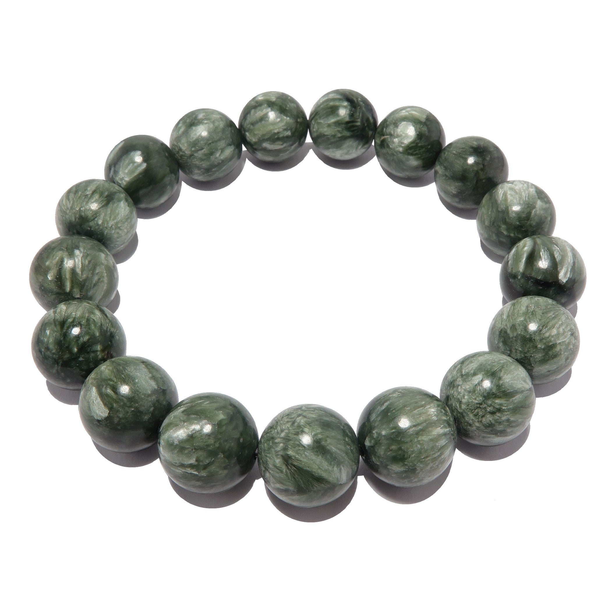 Seraphinit-Armband Selten Grün Spirituelles Erwachen