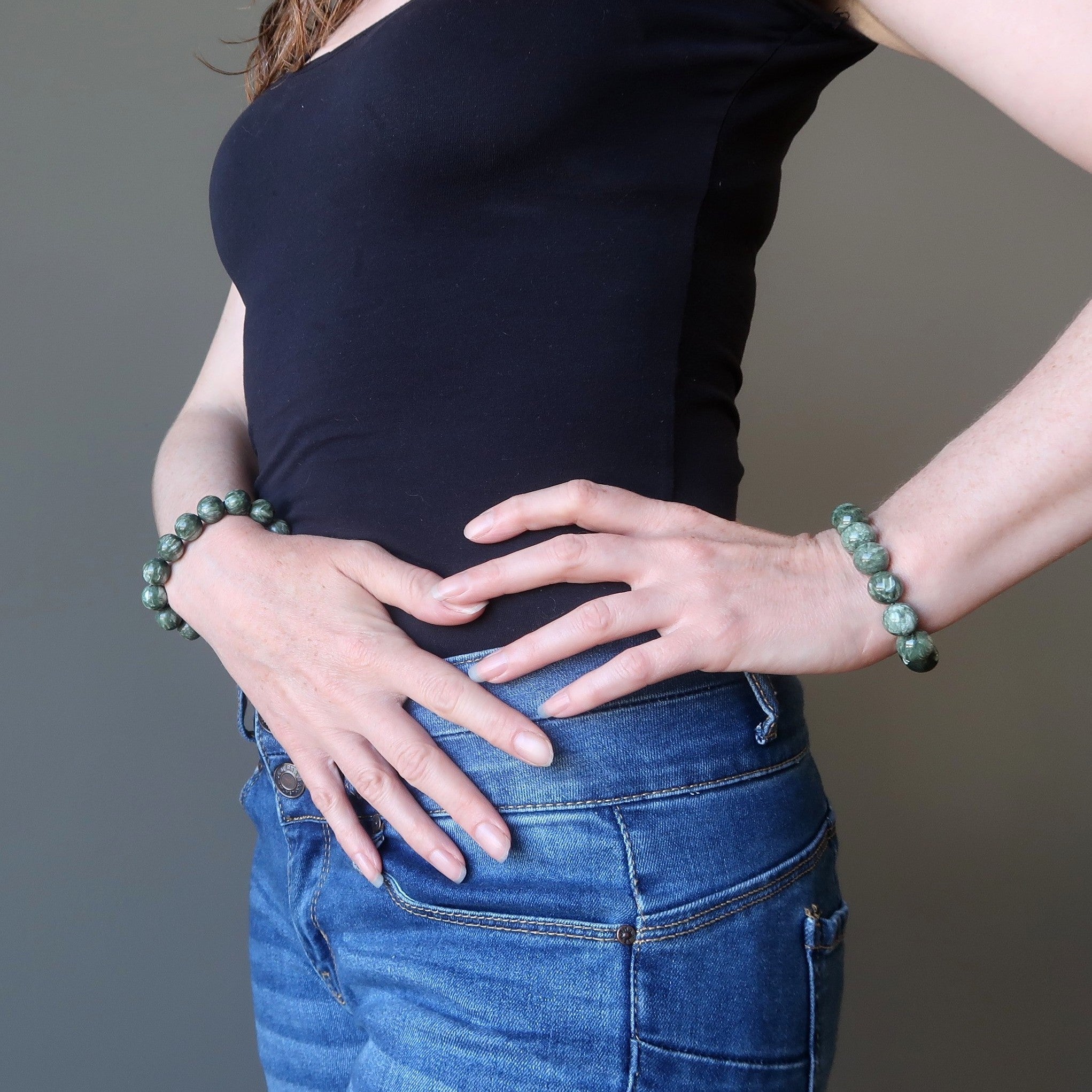 Seraphinite Bracelet Rare Green Spiritual Awakening