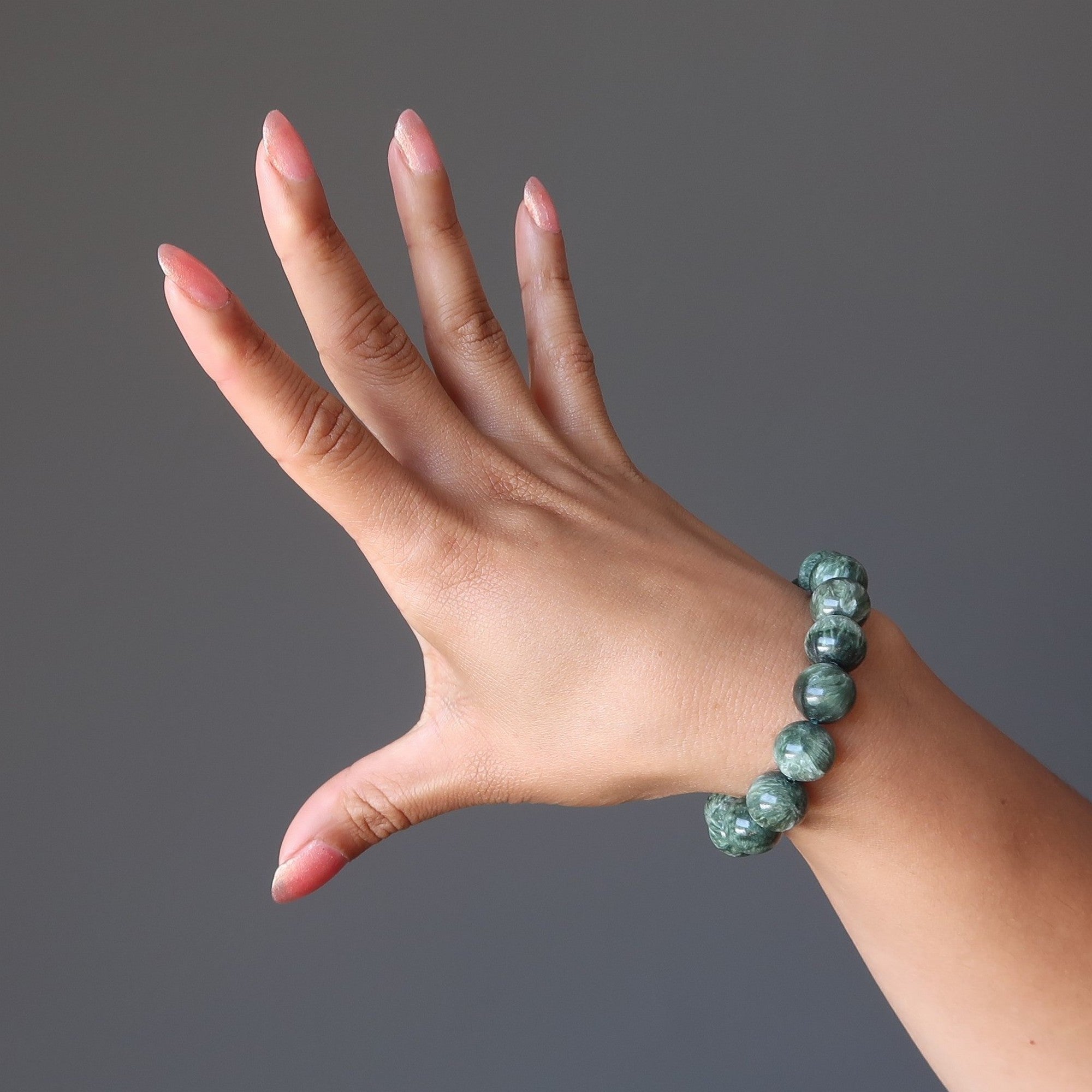 Seraphinite Bracelet Rare Green Spiritual Awakening