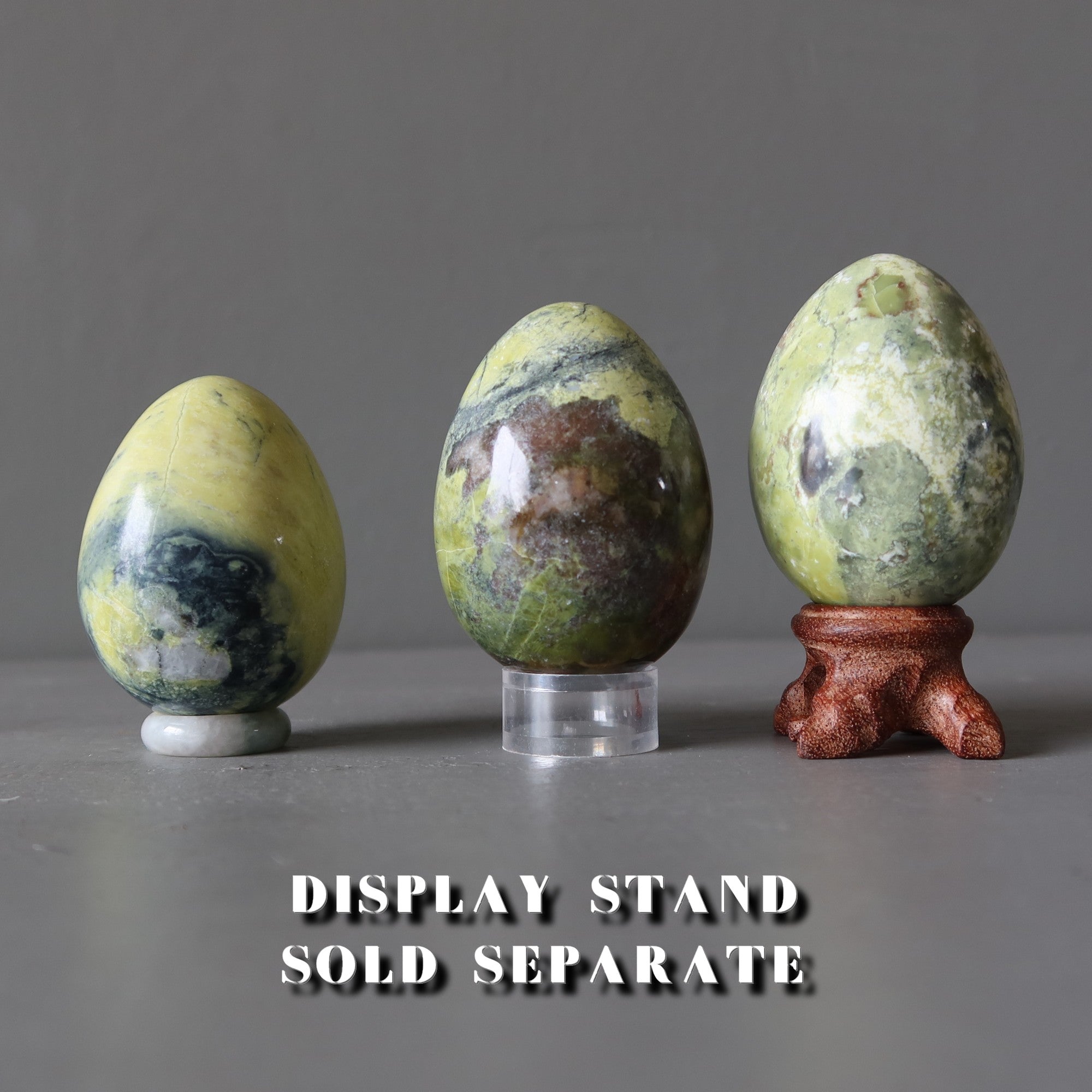 Serpentine Egg Green Kundalini Rising Meditation Crystal