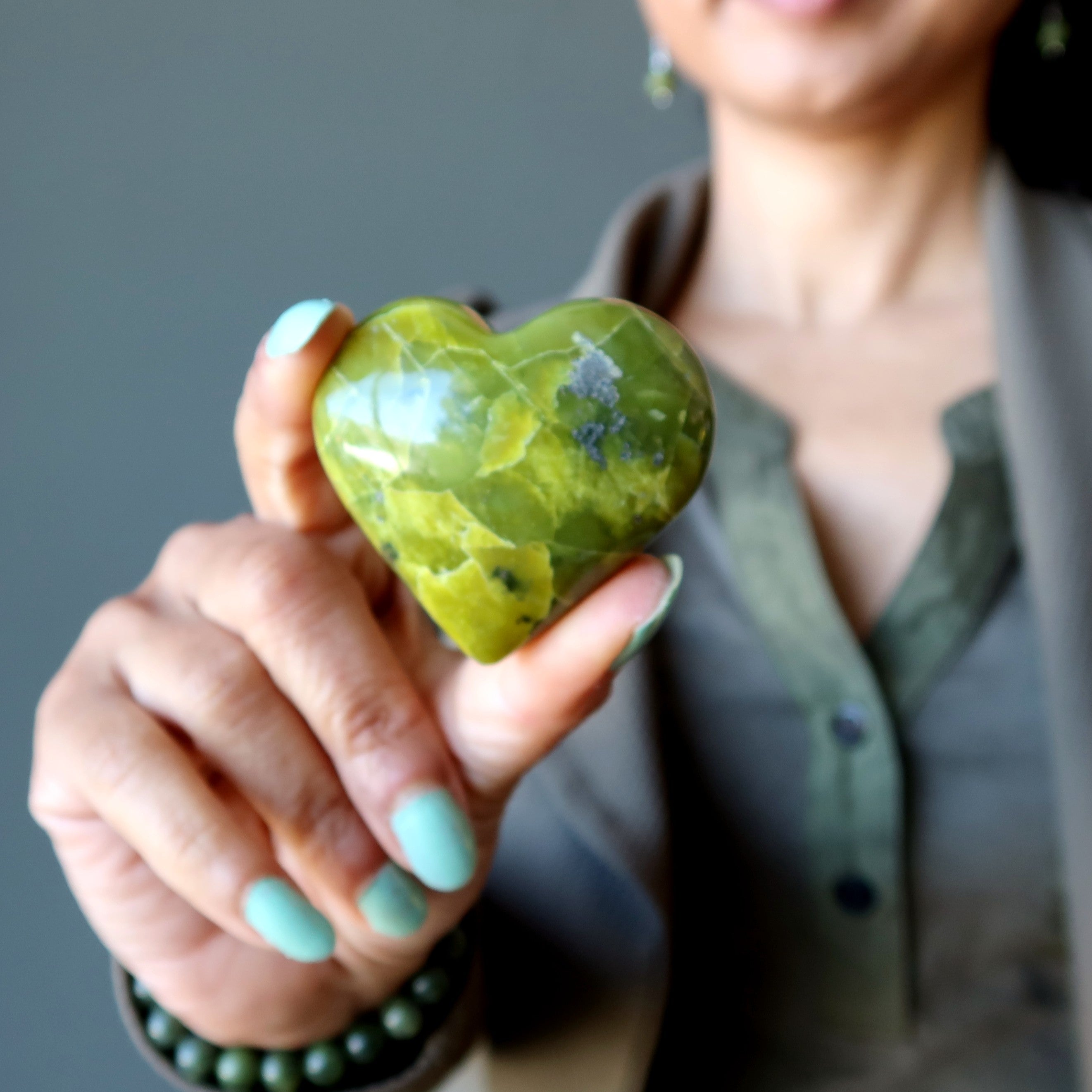 Serpentine Heart Happy Body Spinach Green Olive