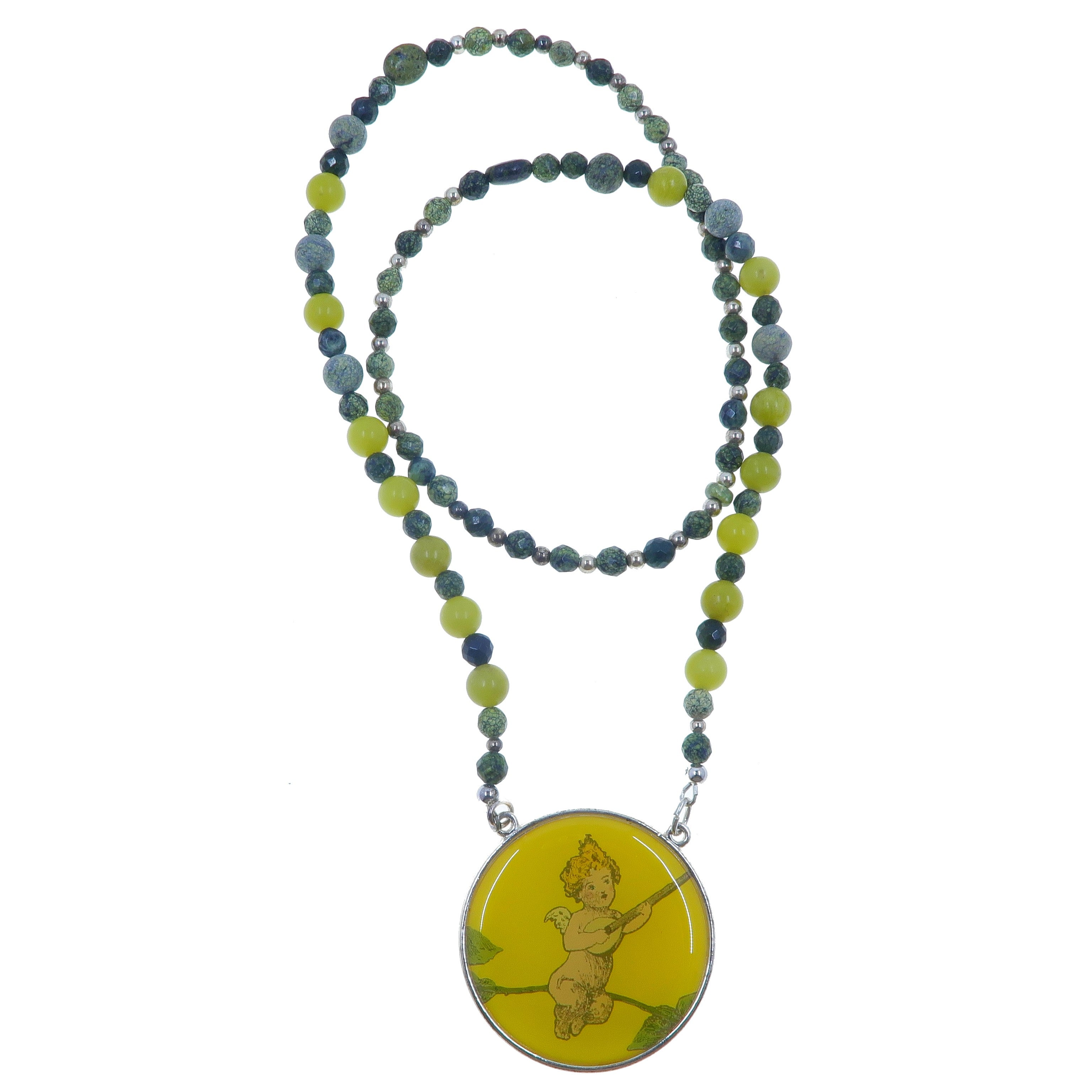 Serpentine Necklace Cupid's Sonnet Spring of Love Crystal