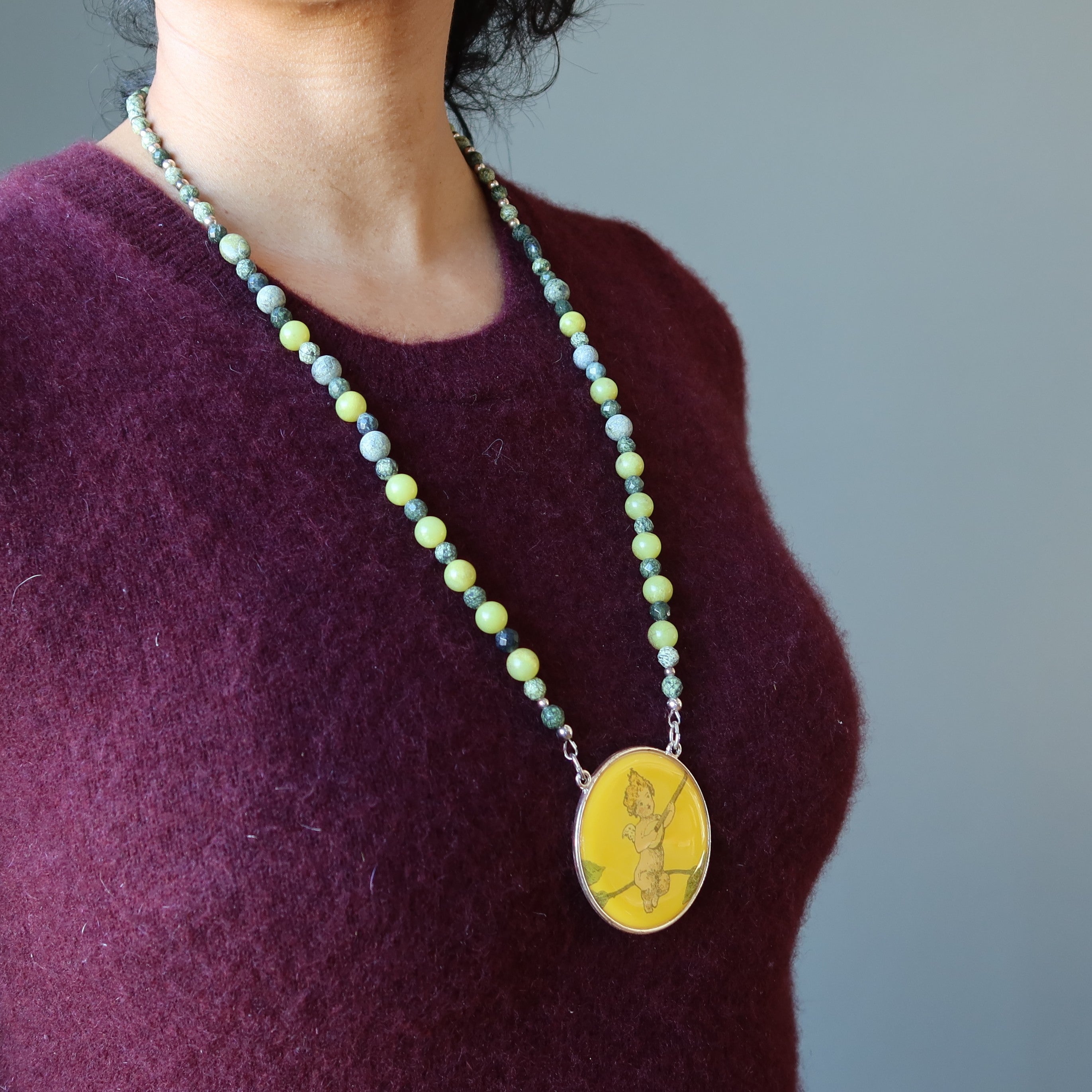 Serpentine Necklace Cupid's Sonnet Spring of Love Crystal