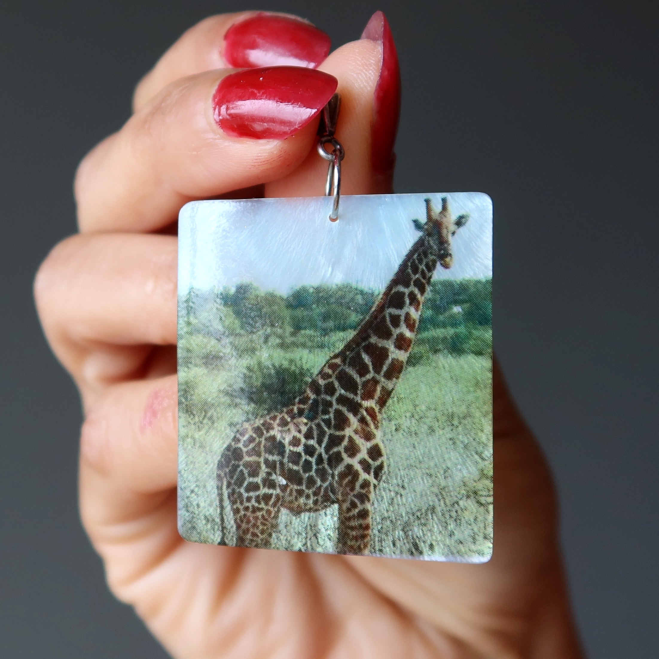 Boucles d'oreilles et pendentif Coquillage Parure de bijoux Cristaux Esprit Girafe