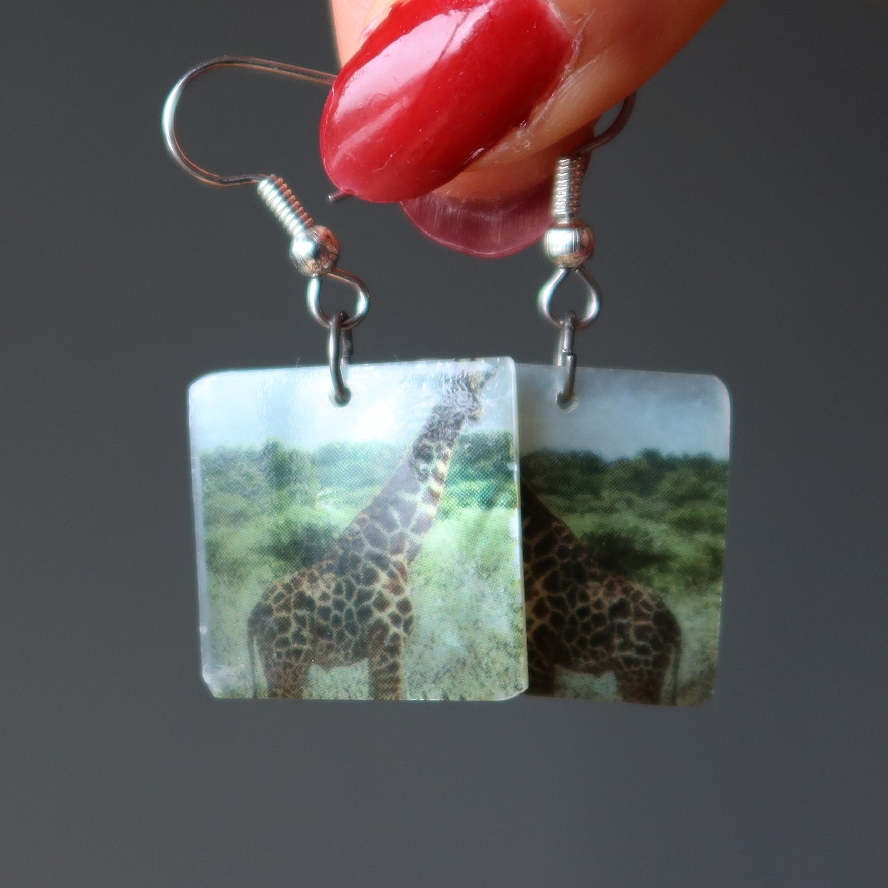 Boucles d'oreilles et pendentif Coquillage Parure de bijoux Cristaux Esprit Girafe